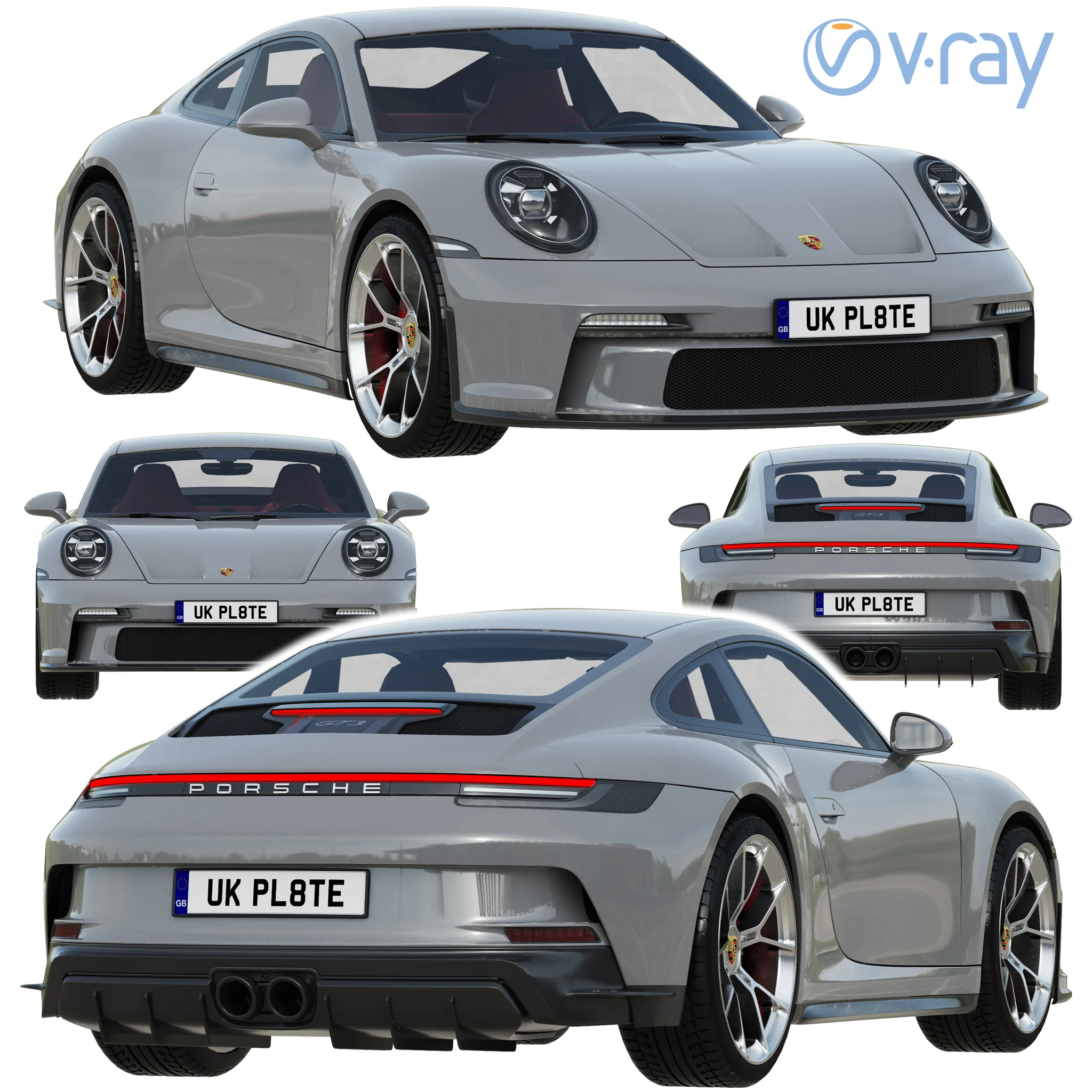 Porsche 911 GT3 Touring, 3D model preview 20
