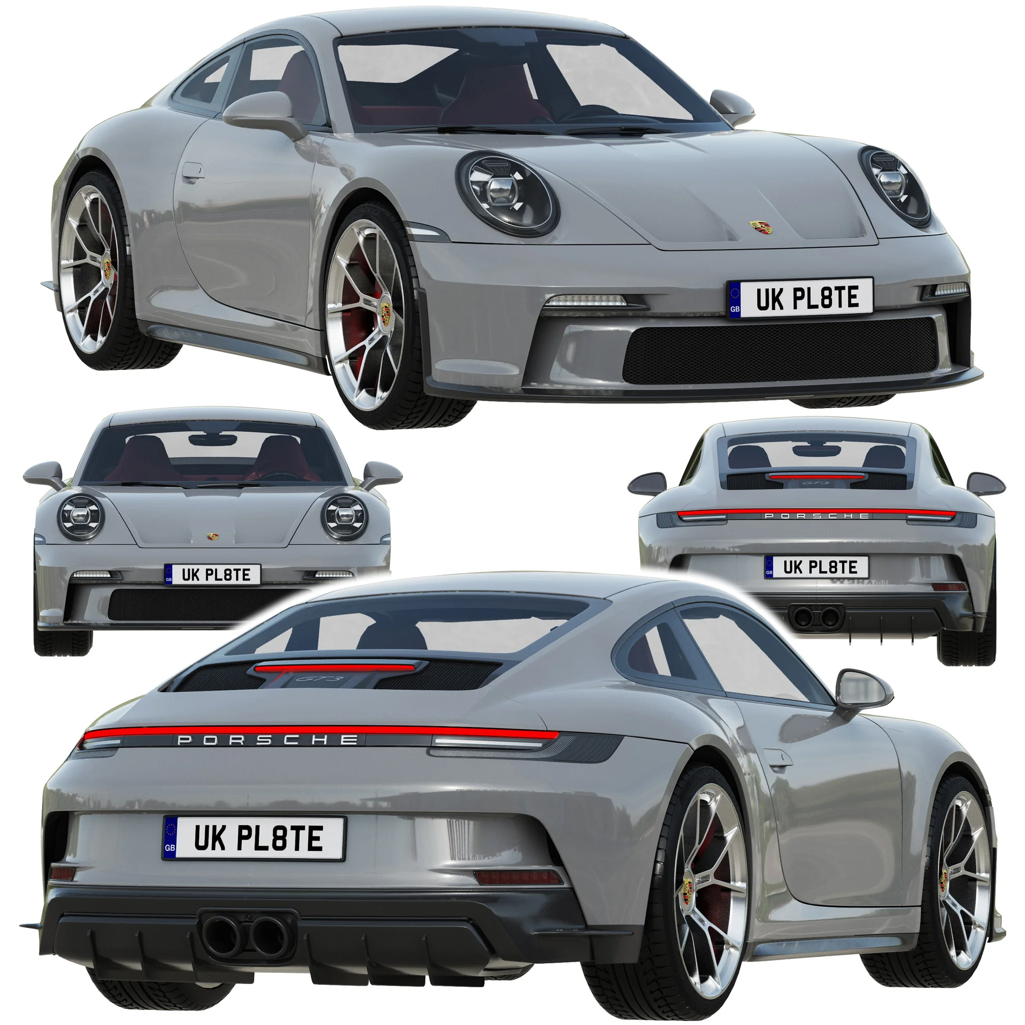 Porsche 911 GT3 Touring, 3D model preview 21