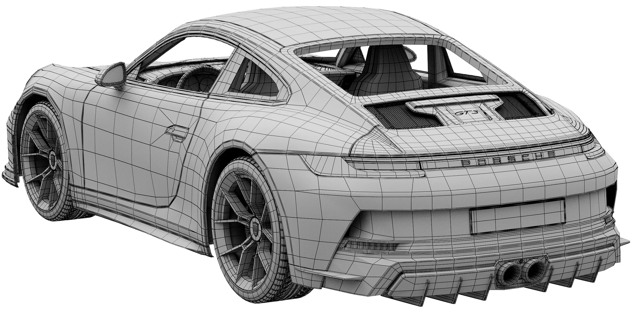 Porsche 911 GT3 Touring, 3D model preview 23