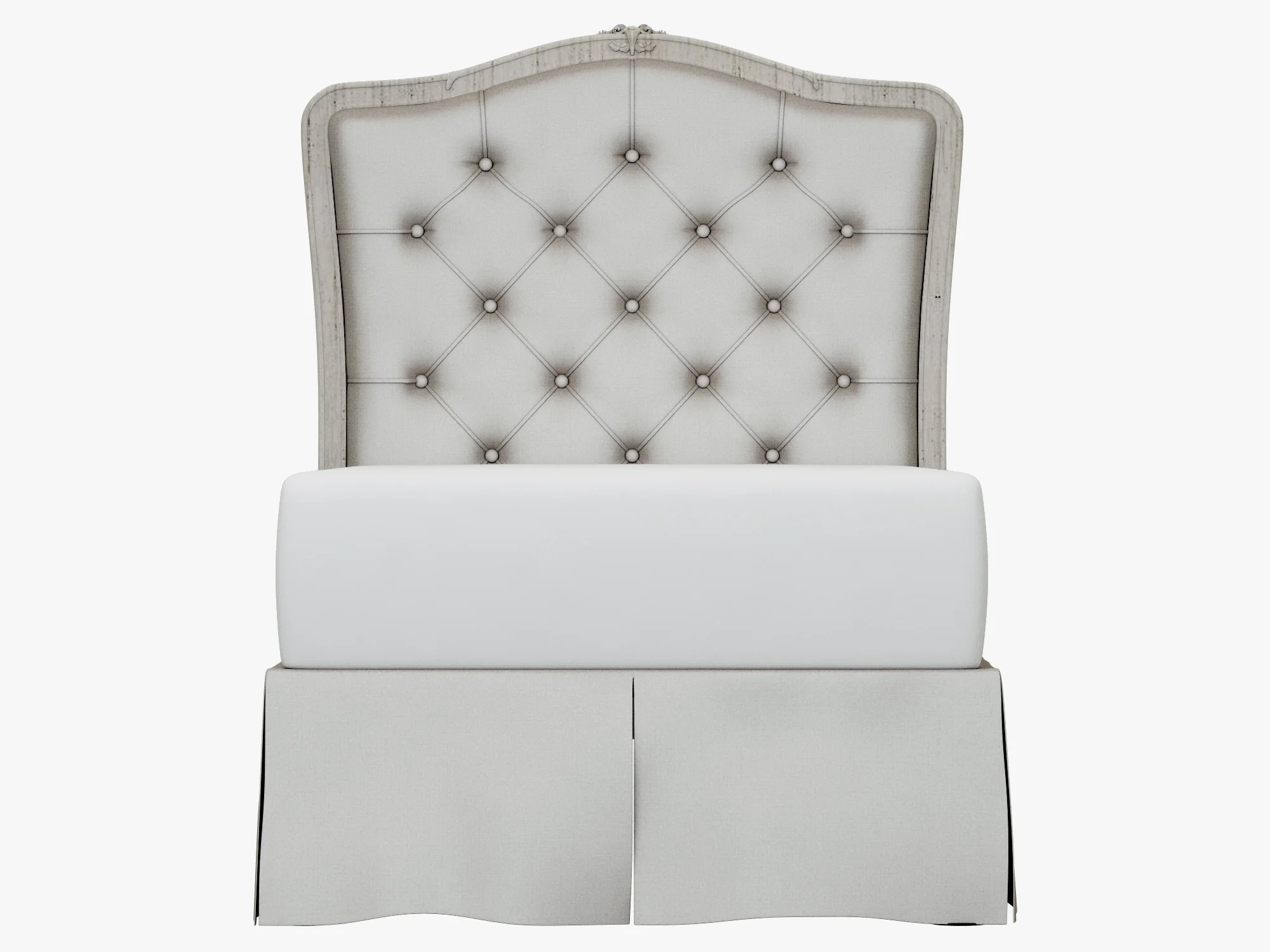 Restoration Hardware Colette Tufted Headboard — 3D model preview 4