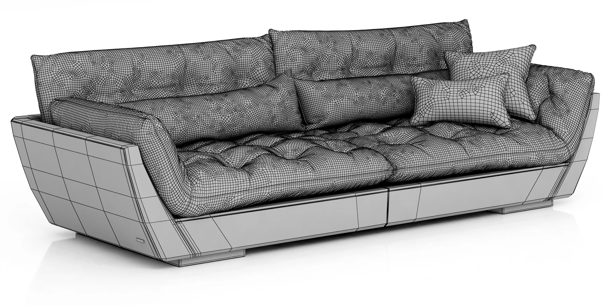 Roche Bobois ORIGINEL Large 4 Seat Sofa — 3D model preview 8