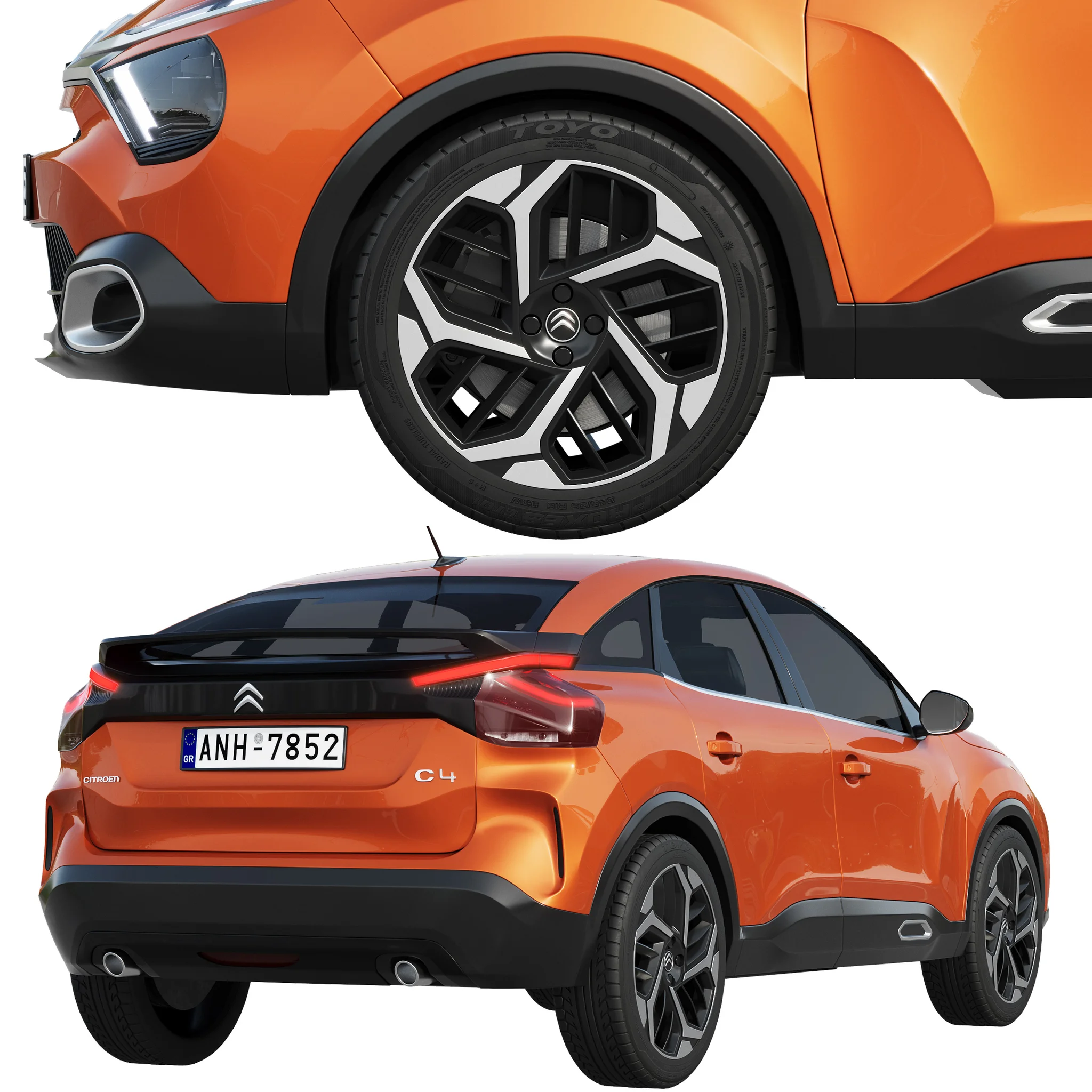 Citroen C4, 3D model preview 2