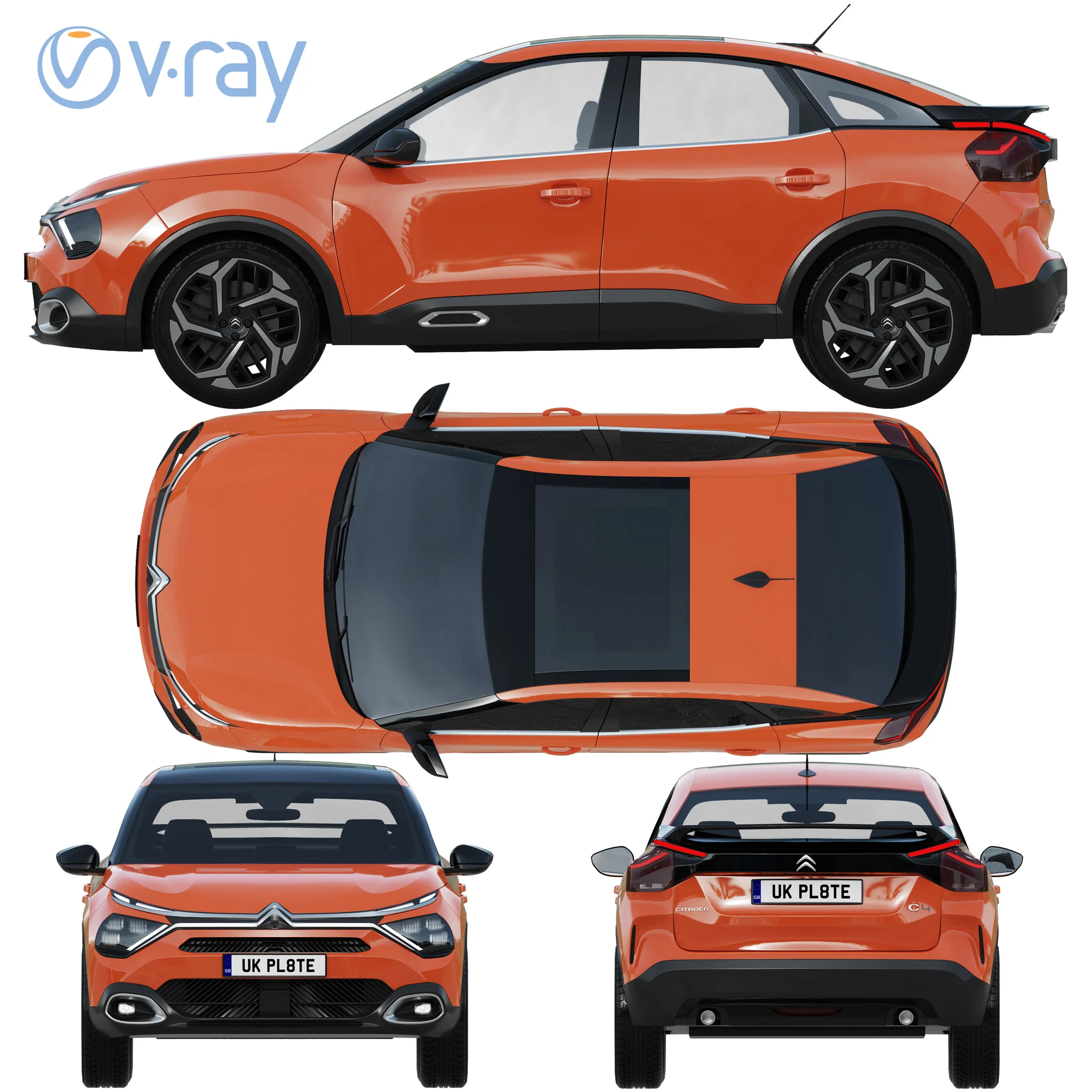 Citroen C4, 3D model preview 30
