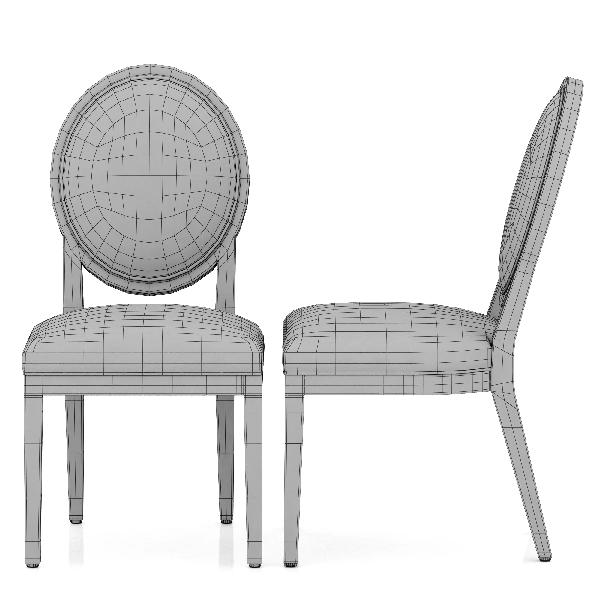 Restoration Hardware French Contemporary Round Chair — 3D model preview 7