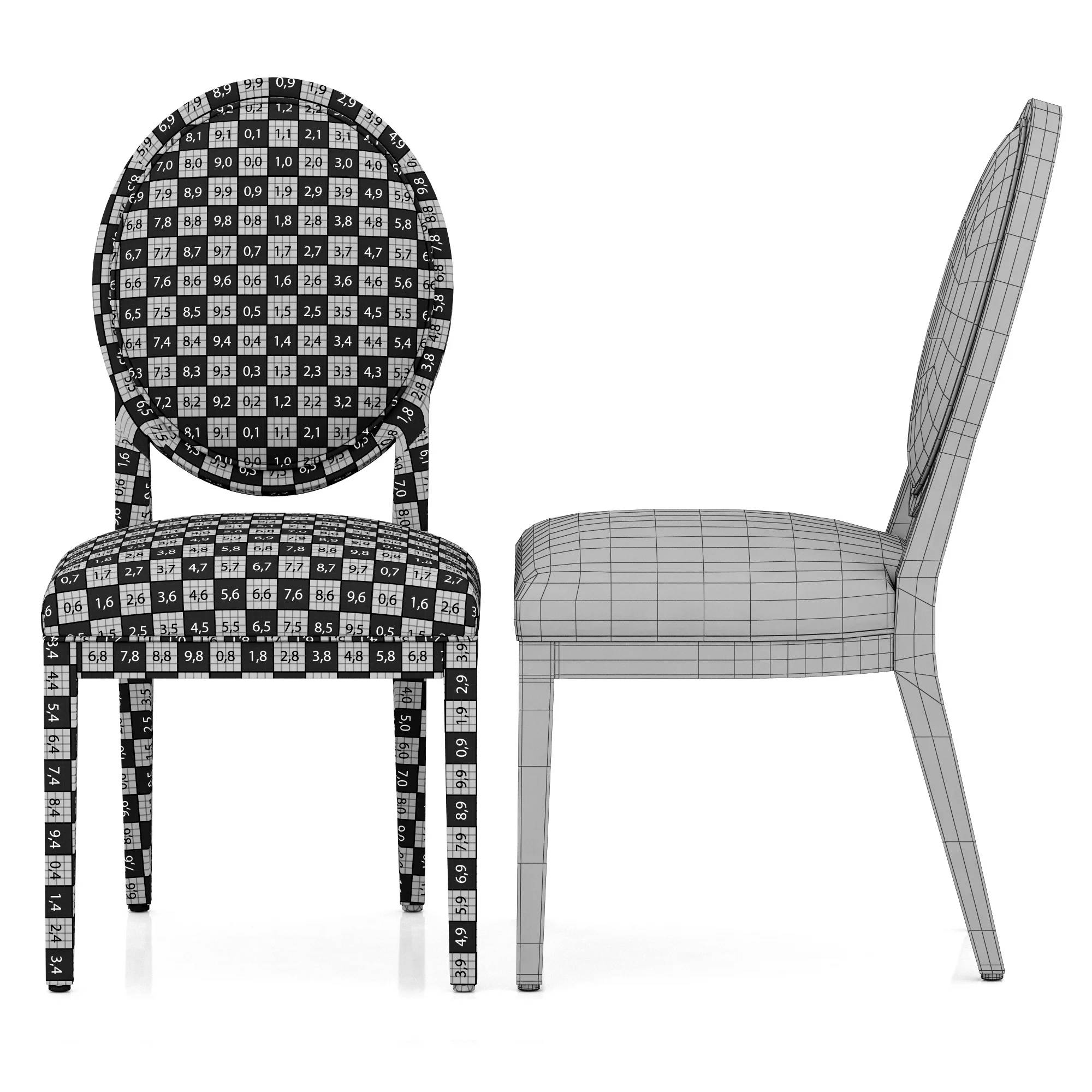 Restoration Hardware French Contemporary Round Chair — 3D model preview 8