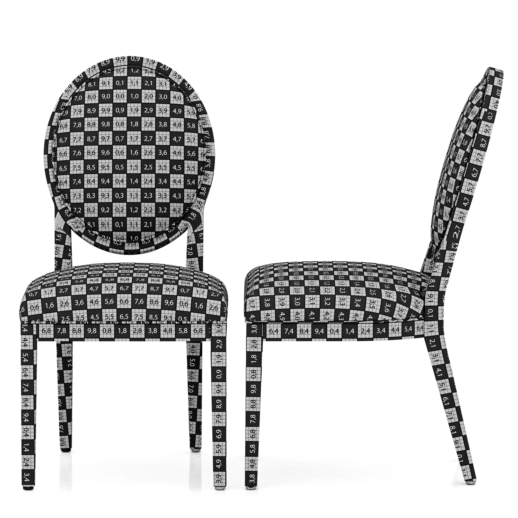 Restoration Hardware French Contemporary Round Chair — 3D model preview 9