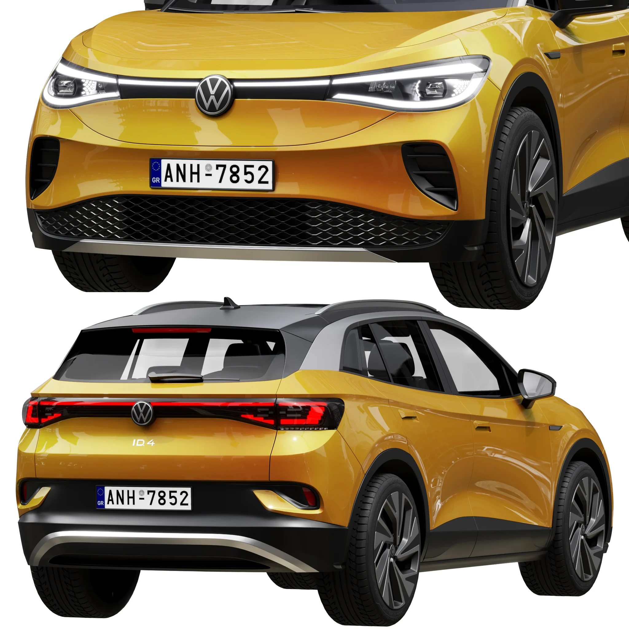 Volkswagen ID4, 3D model preview 6