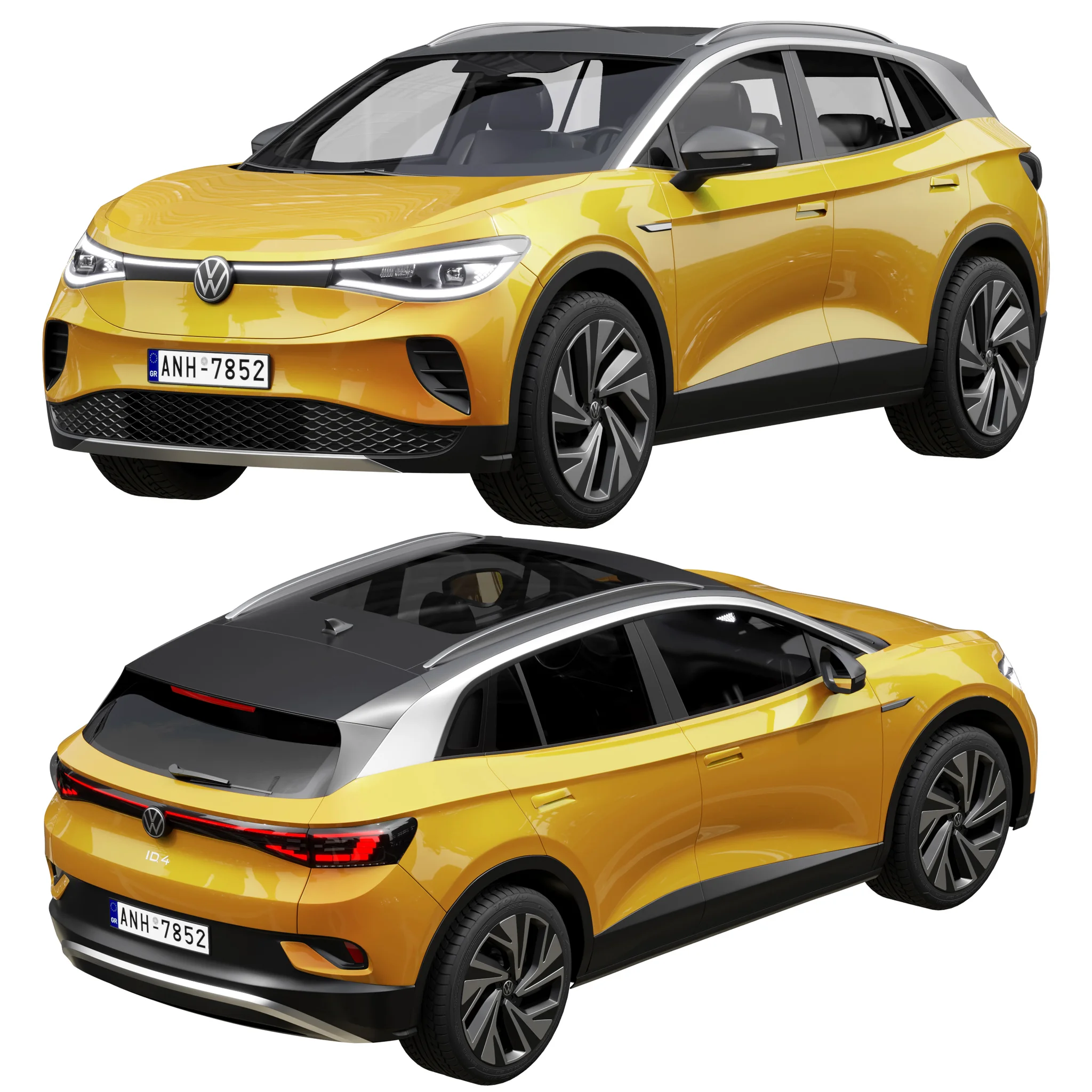 Volkswagen ID4, 3D model preview 11