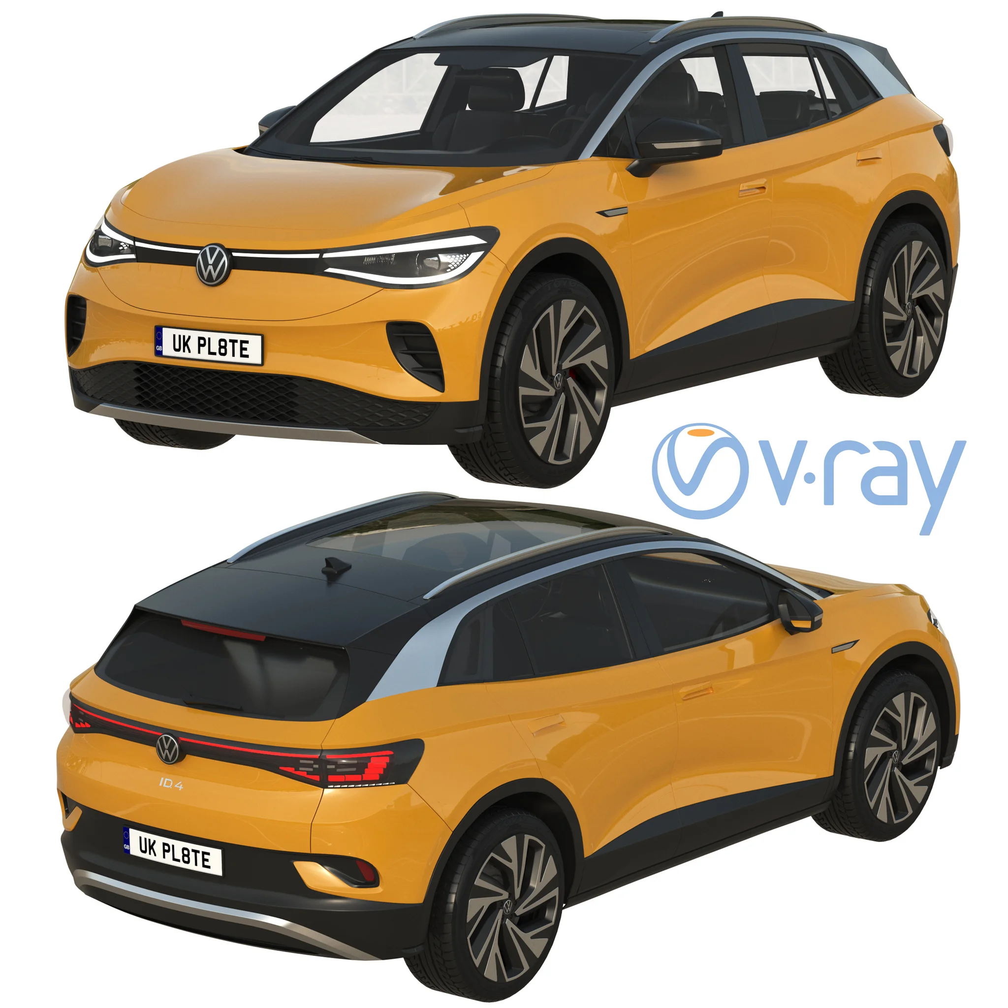Volkswagen ID4, 3D model preview 21