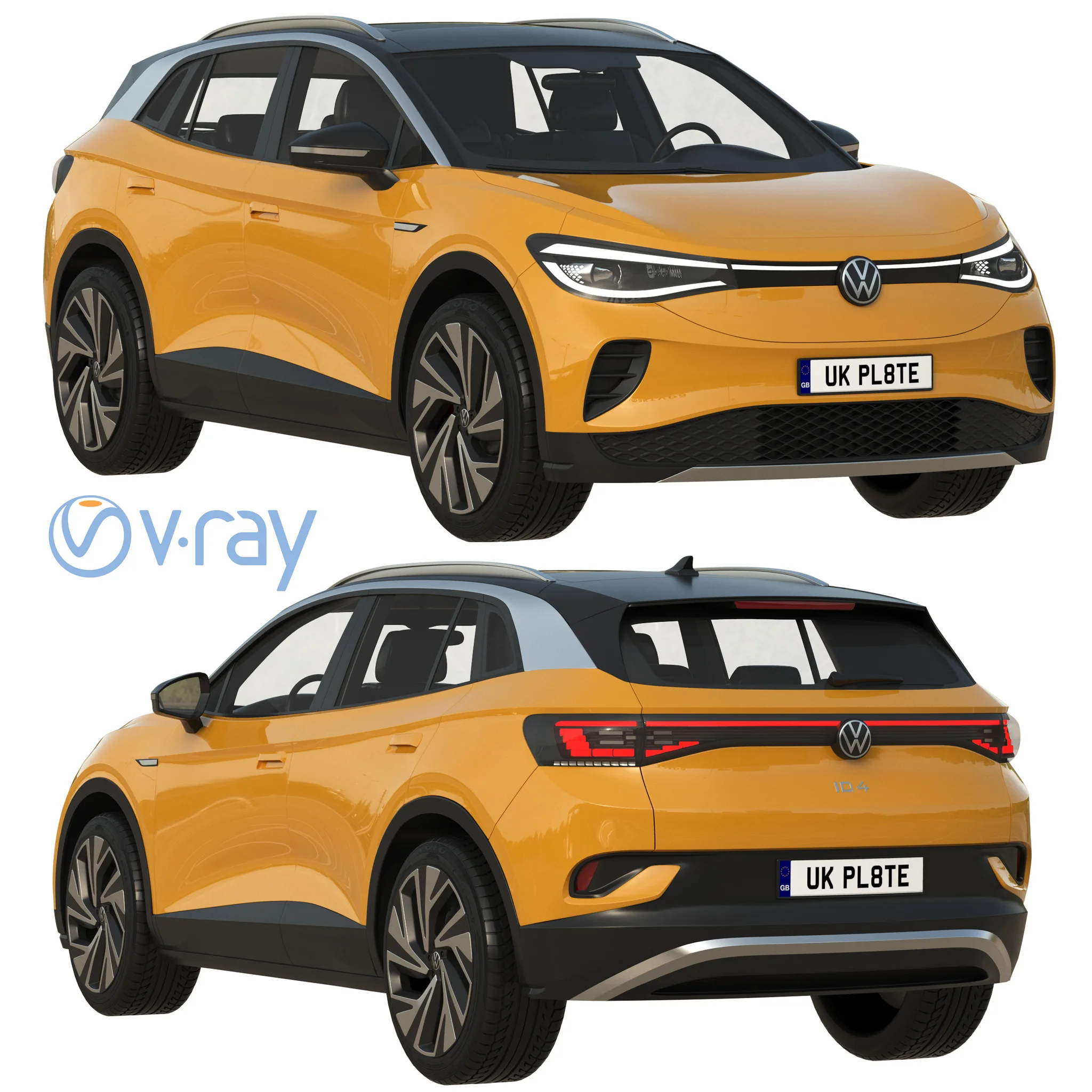 Volkswagen ID4, 3D model preview 29