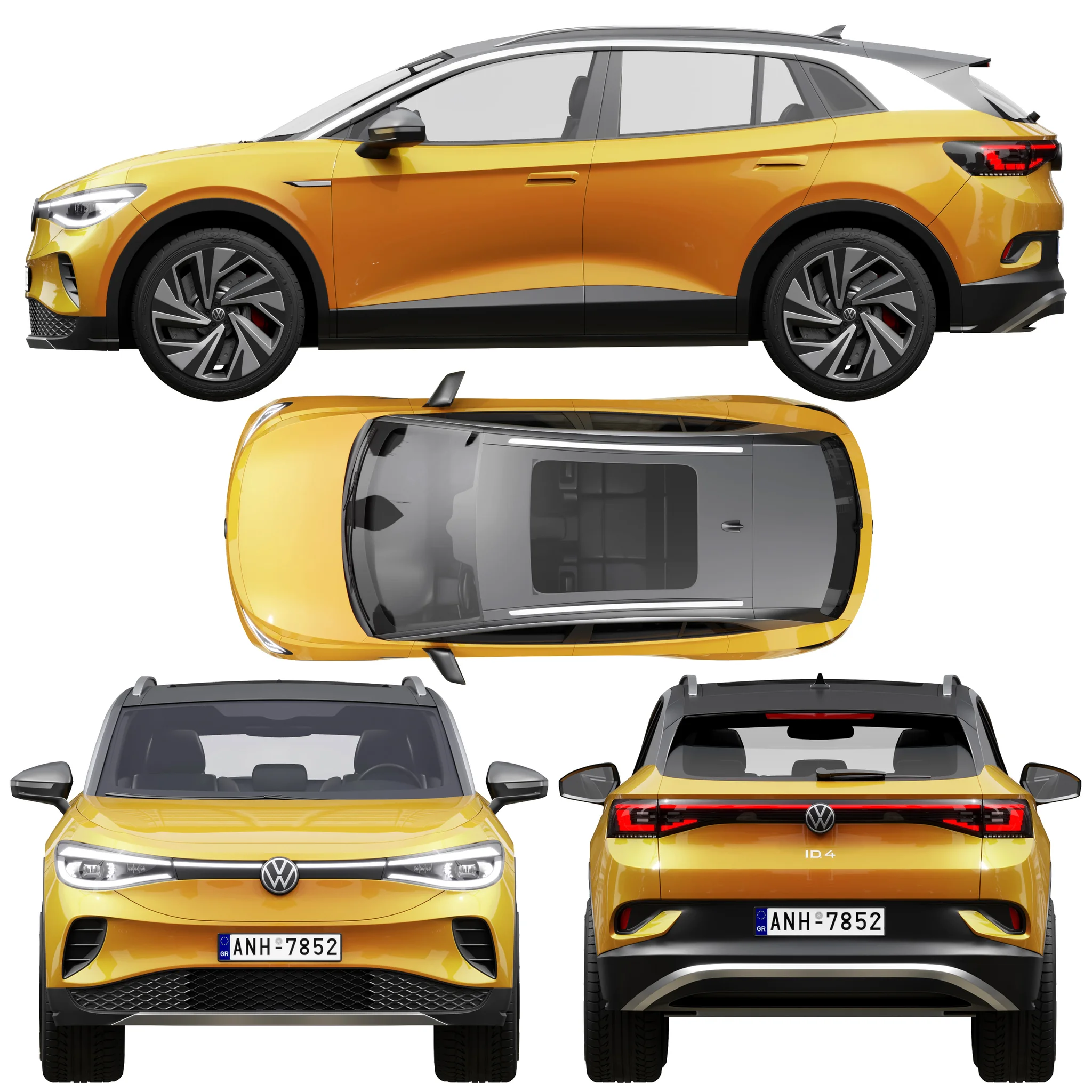 Volkswagen ID4, 3D model preview 41