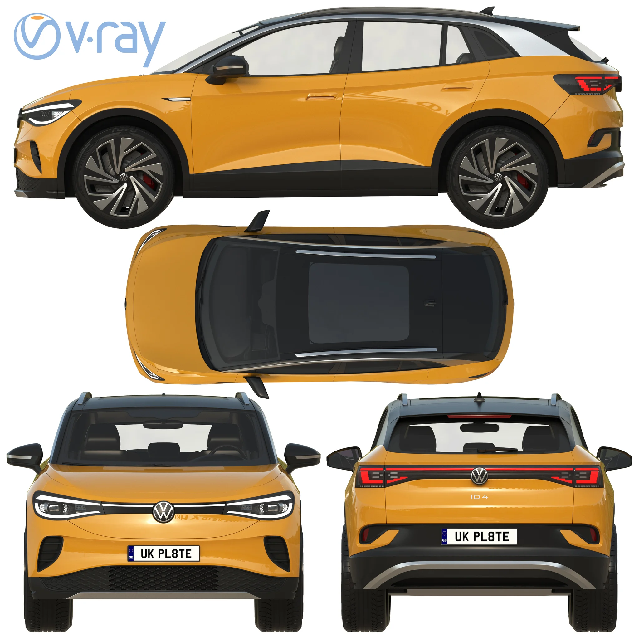 Volkswagen ID4, 3D model preview 43