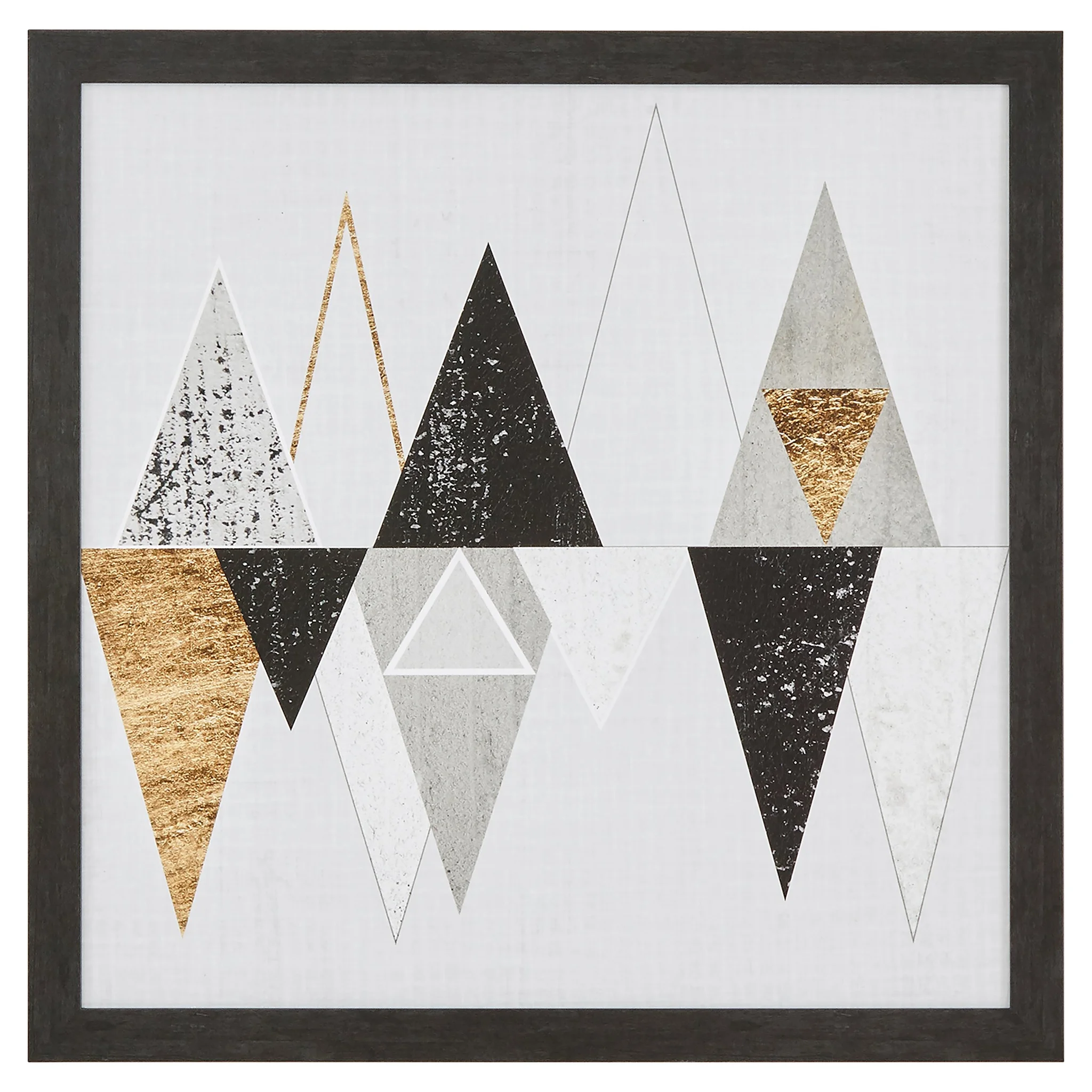 Abstract Geometric Triangles Framed Wall Art