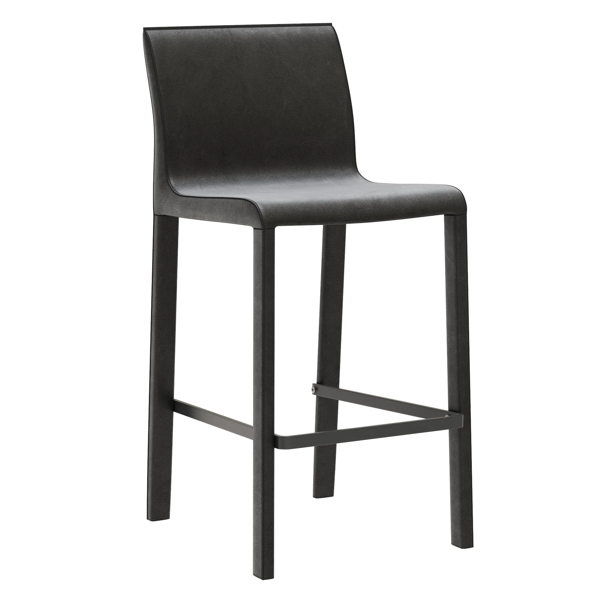 Coco Republic Brera Leather Barstool — 3D model preview 1