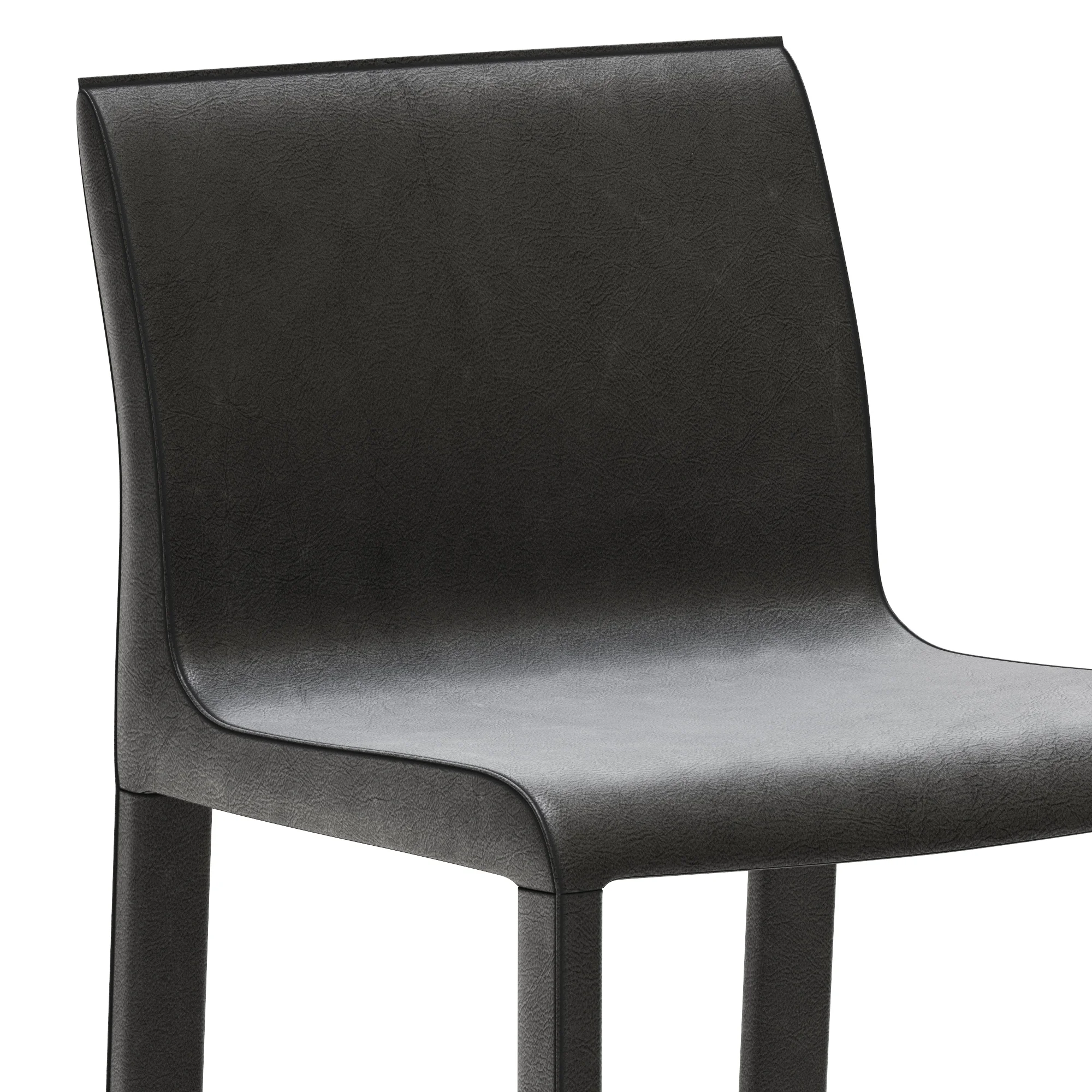 Coco Republic Brera Leather Barstool — 3D model preview 4
