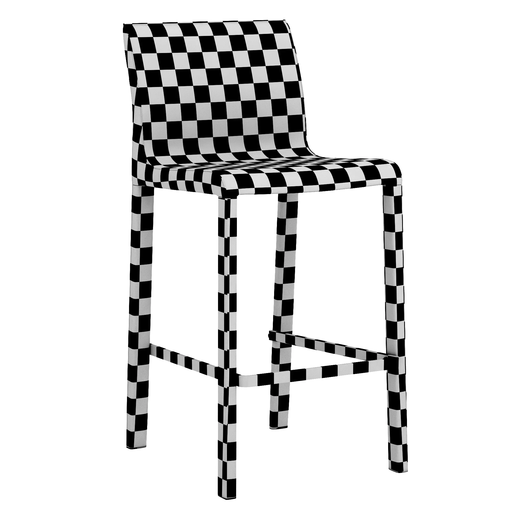 Coco Republic Brera Leather Barstool — 3D model preview 10