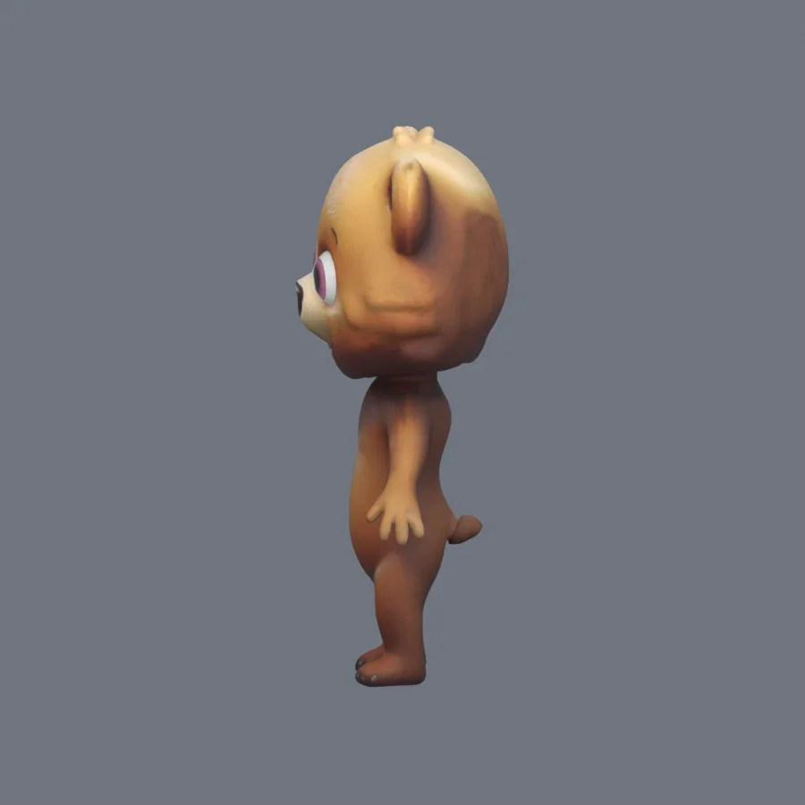 Anthro Bear Rigged, 3D model preview 3