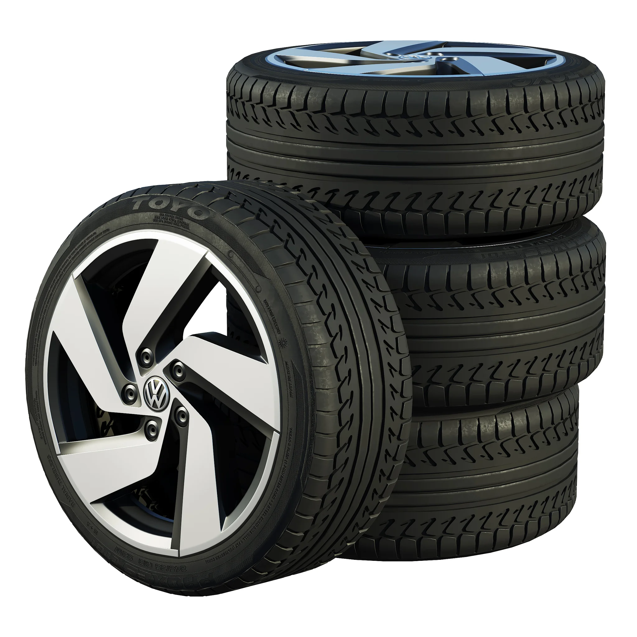 Volkswagen Tires 2, 3D model preview 1