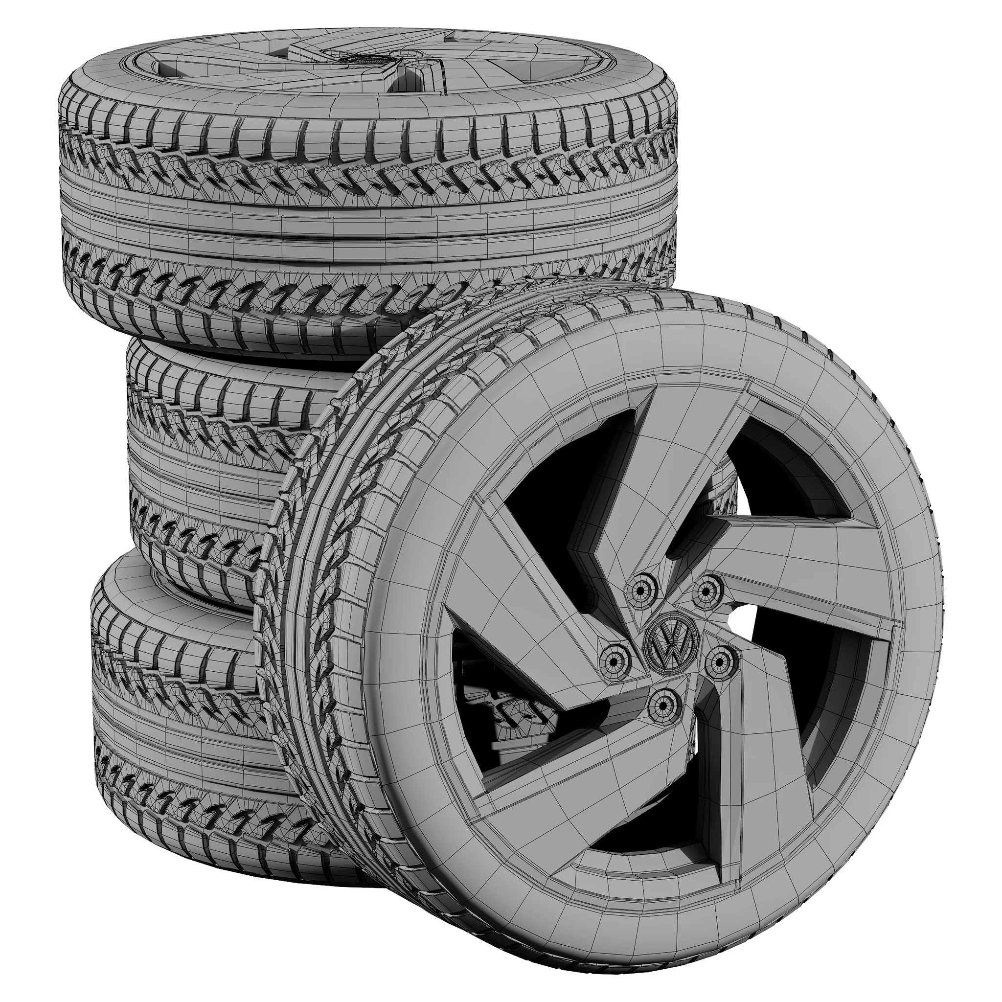 Volkswagen Tires 2, 3D model preview 4