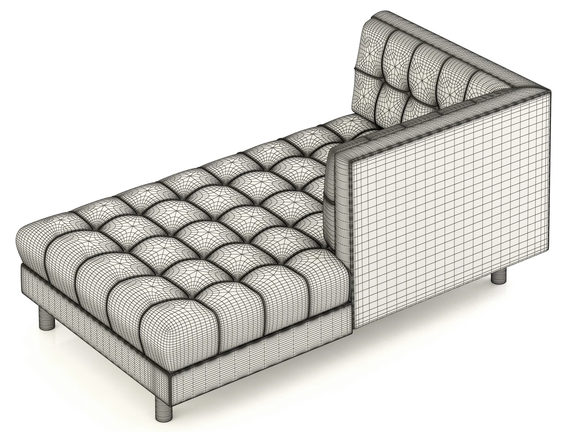 Bernhardt Dunhill Right Arm Chaise — 3D model preview 10