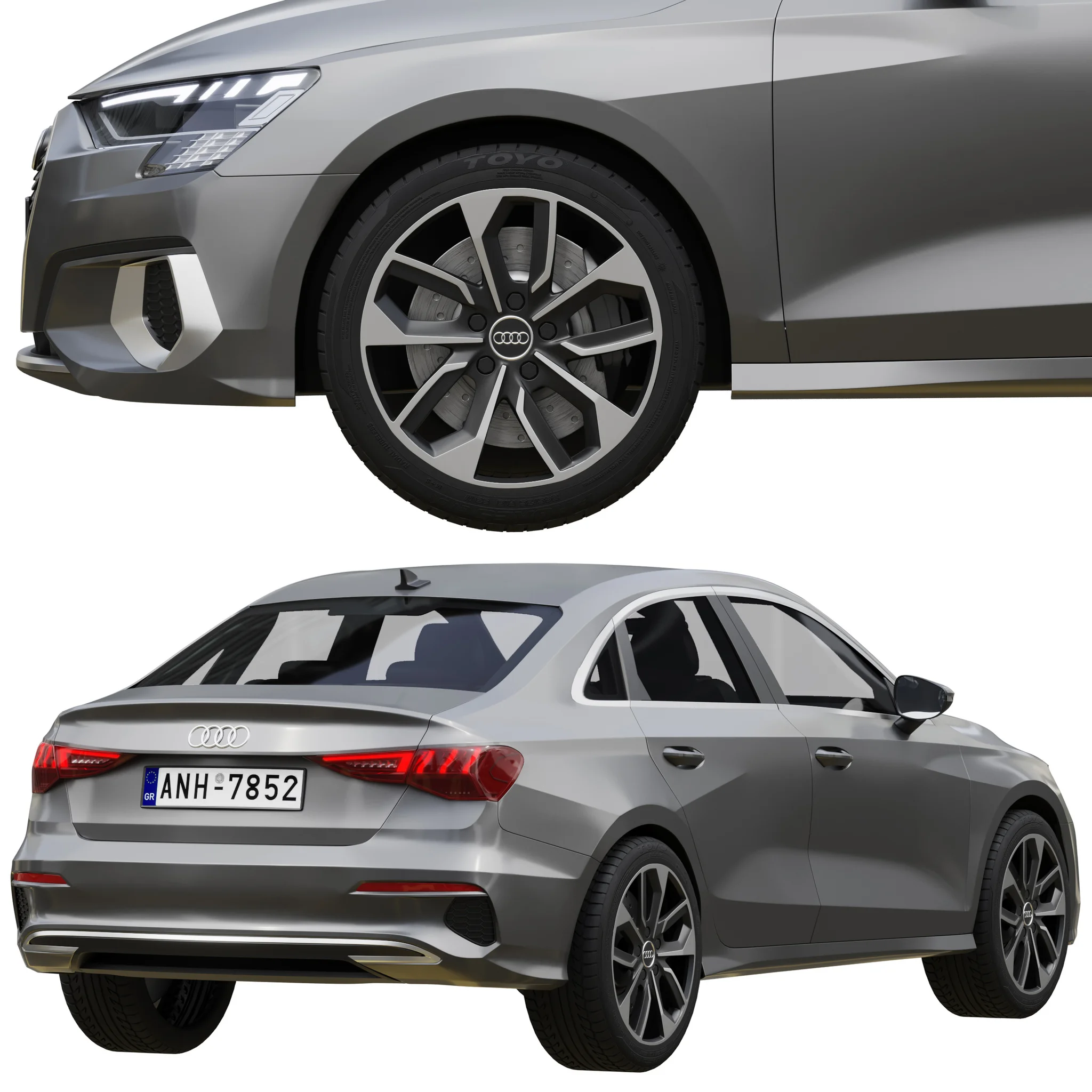 Audi A3, 3D model preview 2