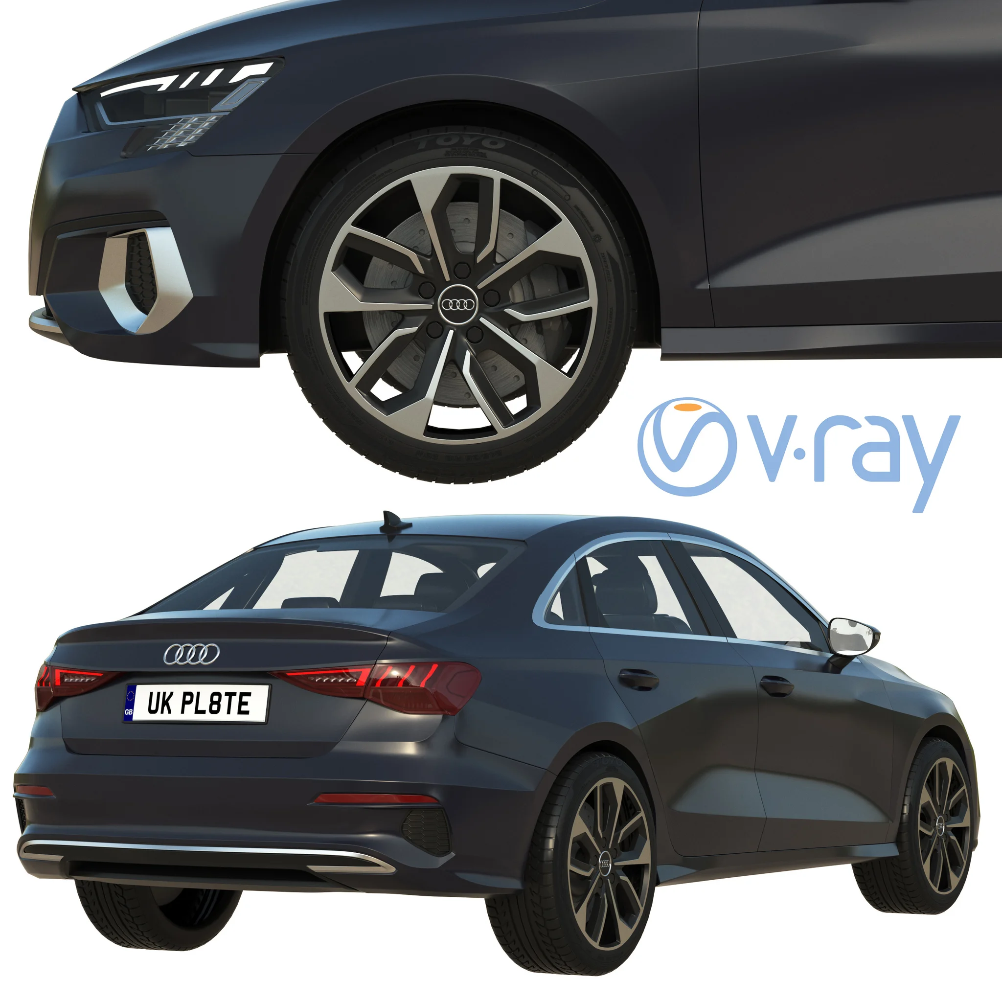 Audi A3, 3D model preview 4