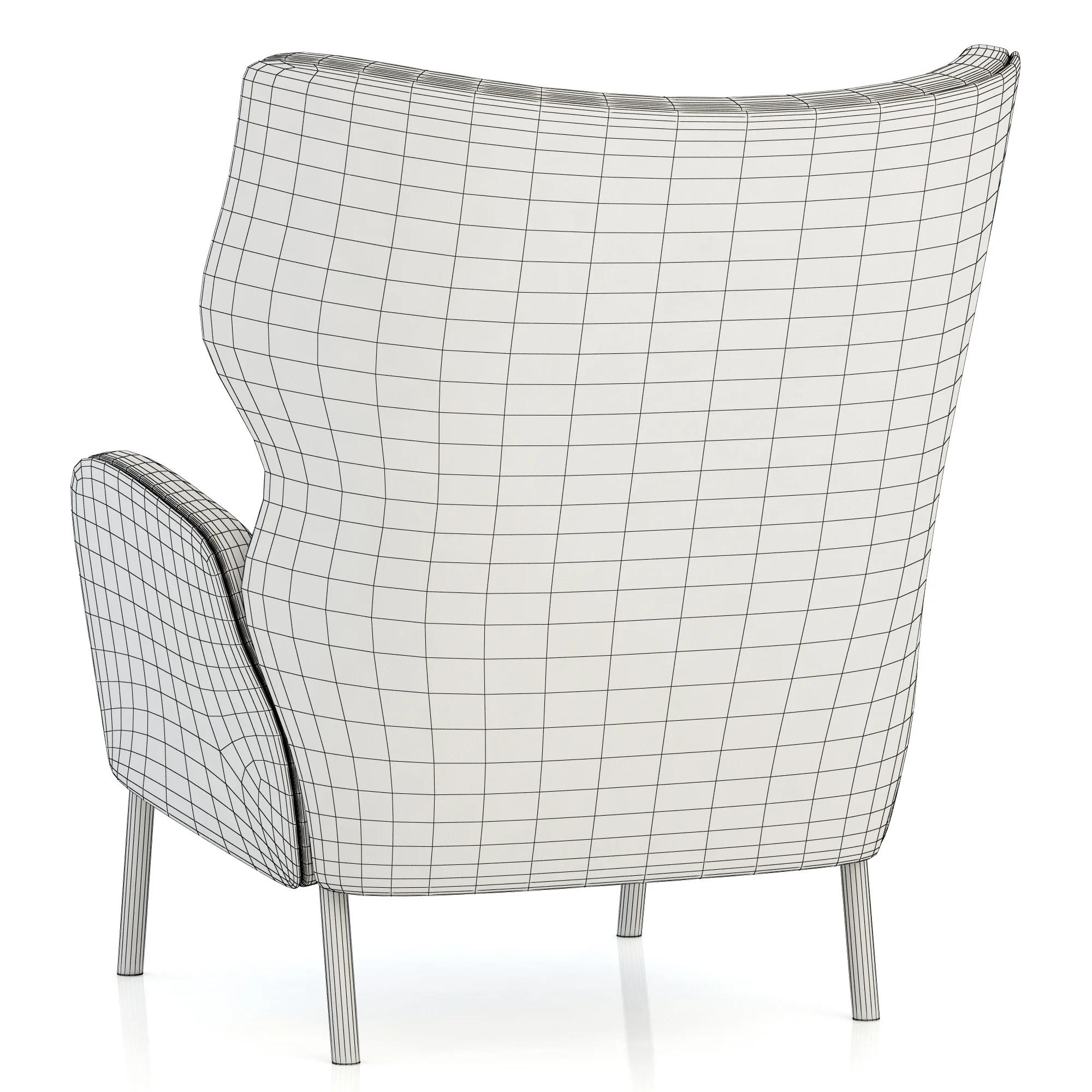 Sits Alex Armchair — 3D model preview 7