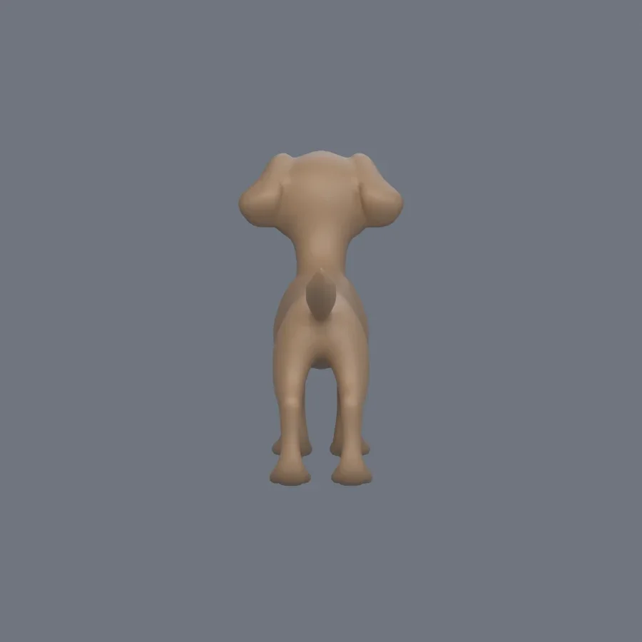 Dog Basemesh 01, 3D model preview 4