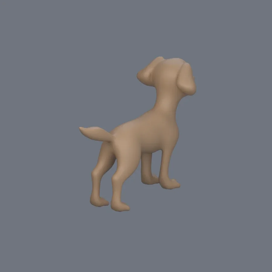 Dog Basemesh 01, 3D model preview 7