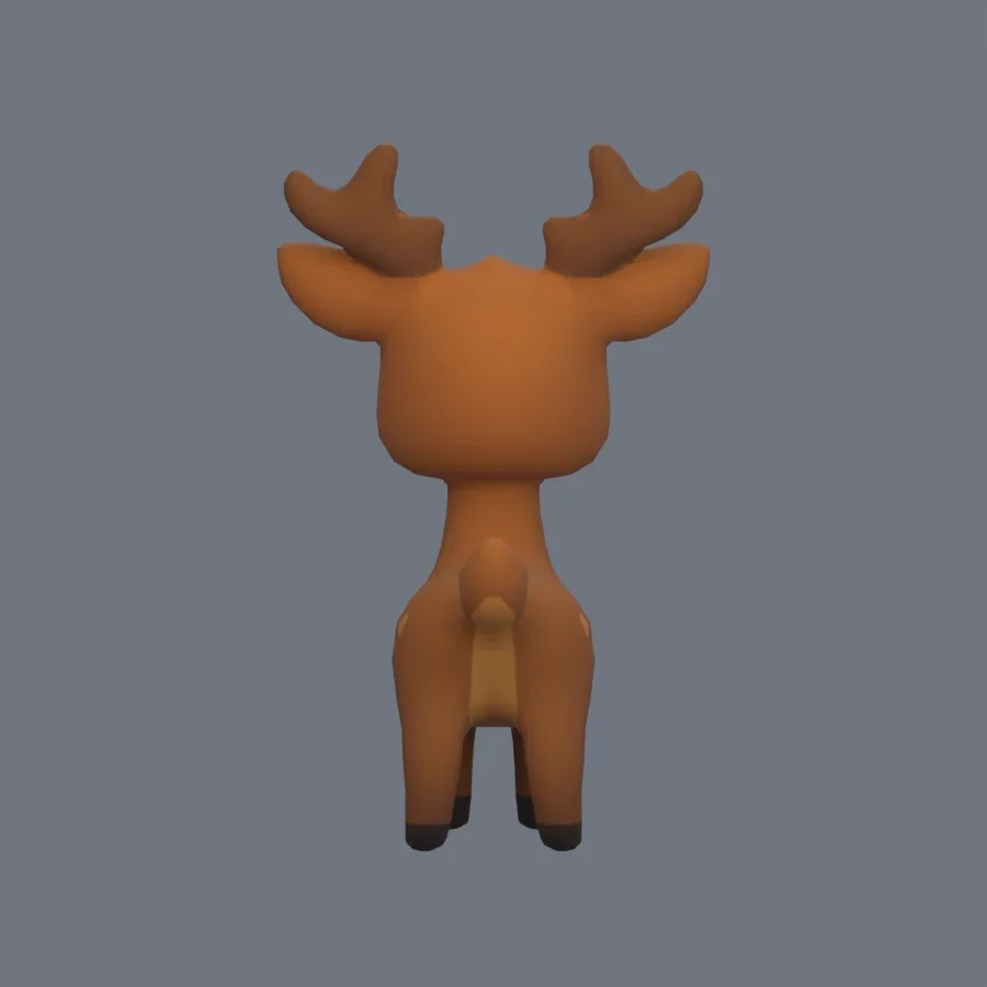 Stylized Animal Deer, 3D model preview 4
