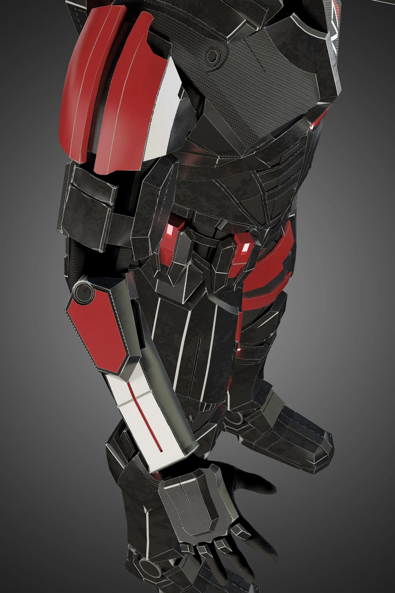 Futuristic Soldier — 3D model preview 5
