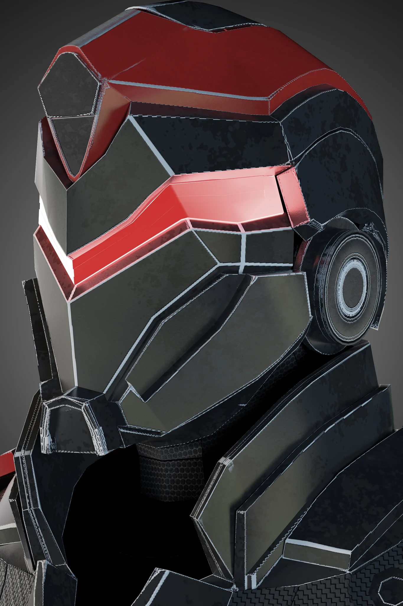 Futuristic Soldier — 3D model preview 7