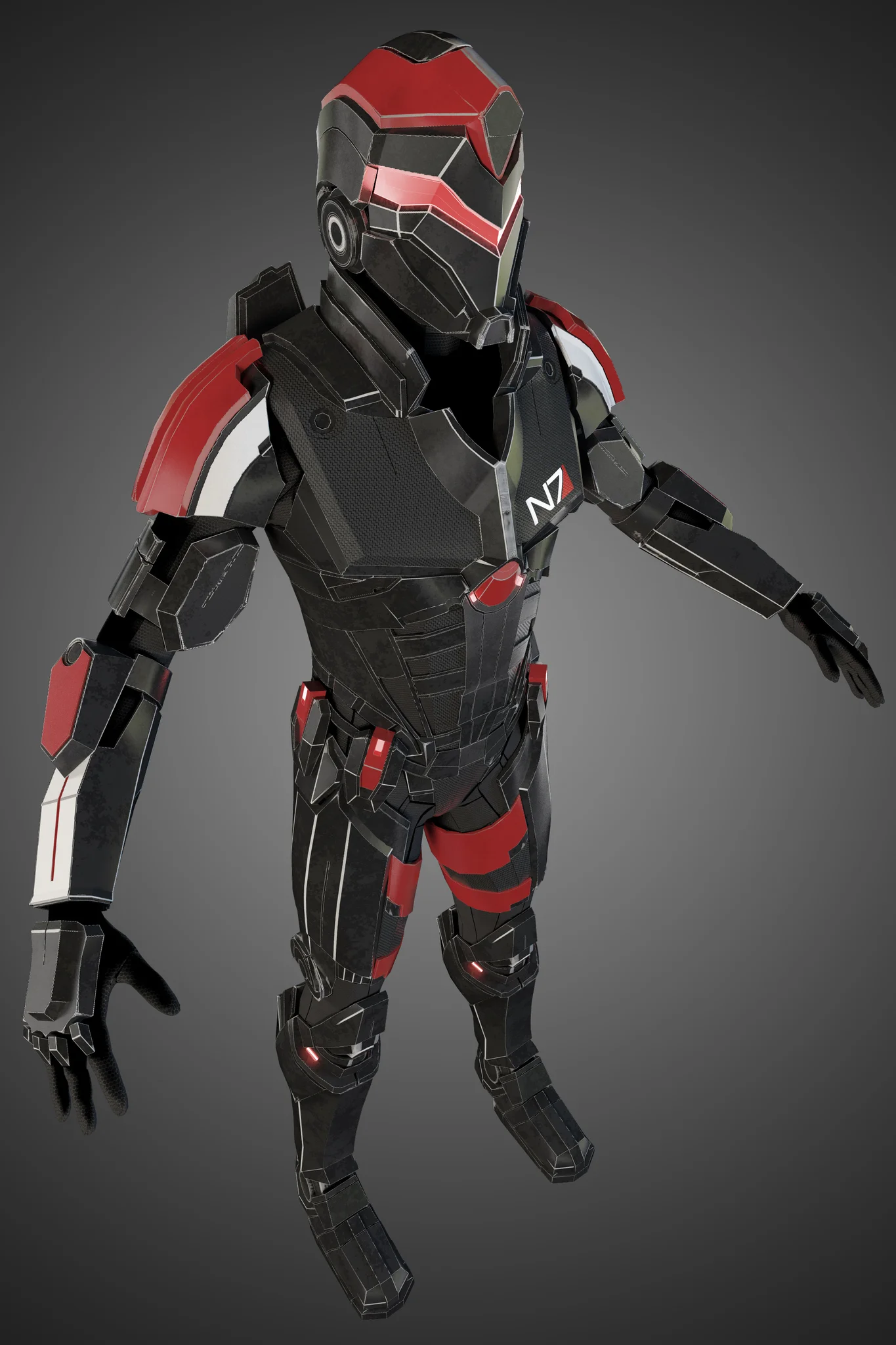 Futuristic Soldier — 3D model preview 11
