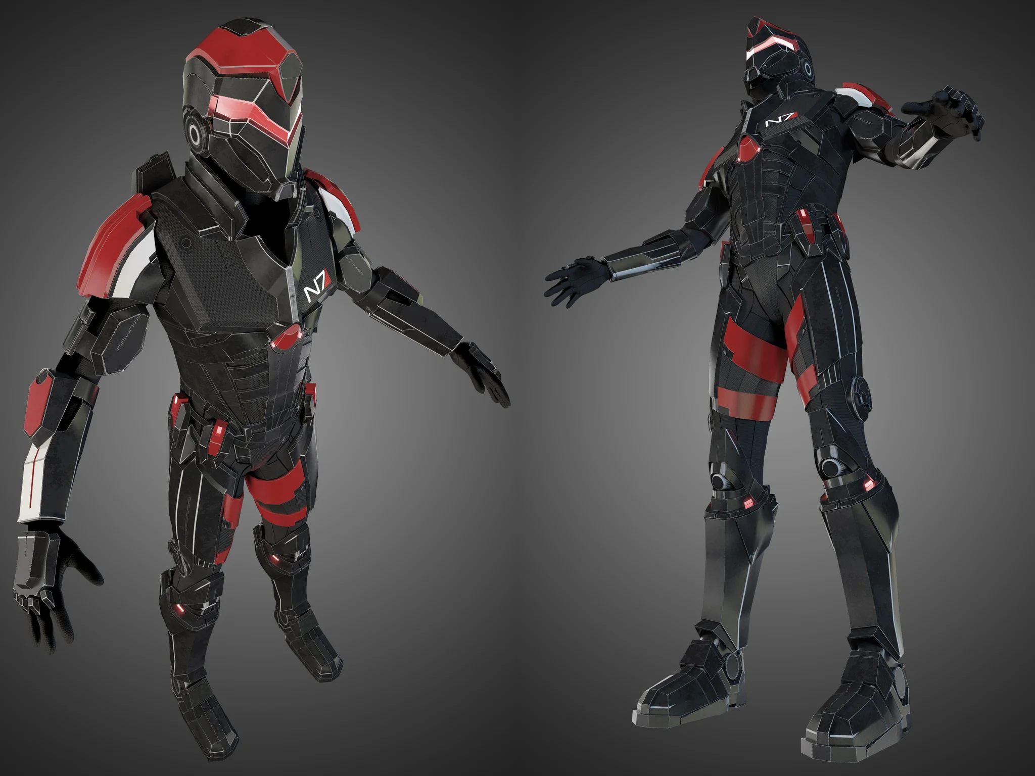 Futuristic Soldier — 3D model preview 12