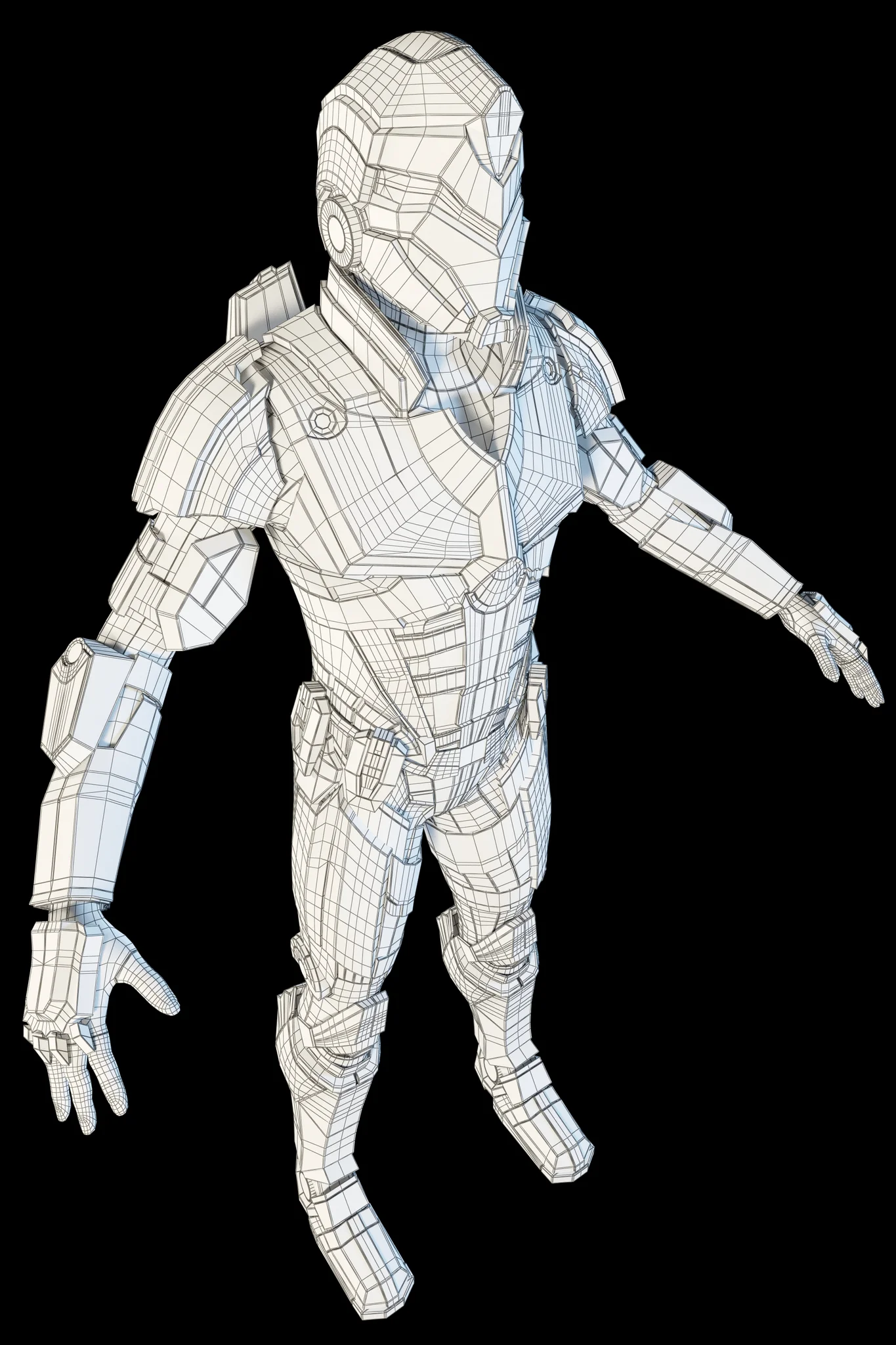 Futuristic Soldier — 3D model preview 13