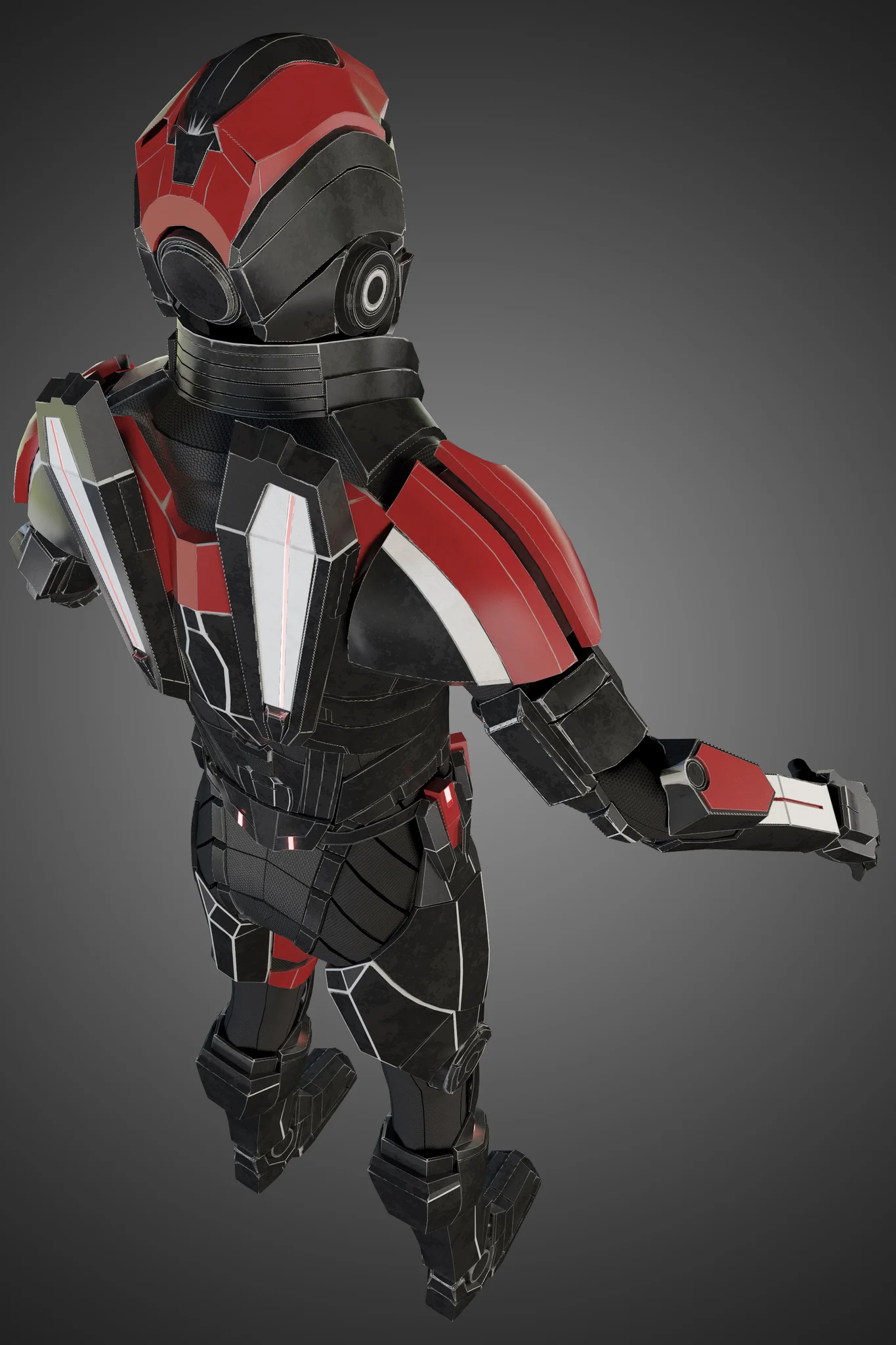 Futuristic Soldier — 3D model preview 14
