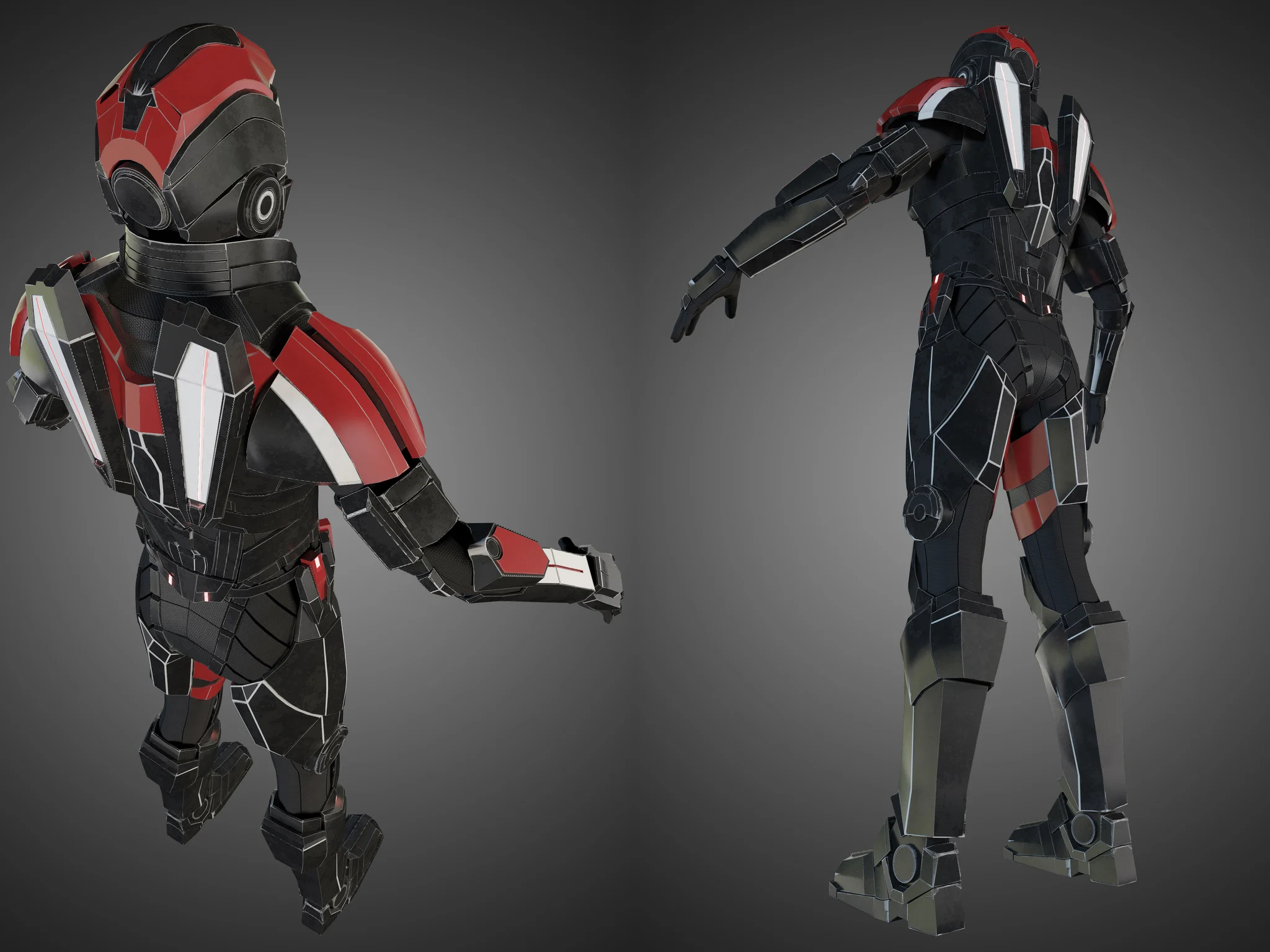 Futuristic Soldier — 3D model preview 15