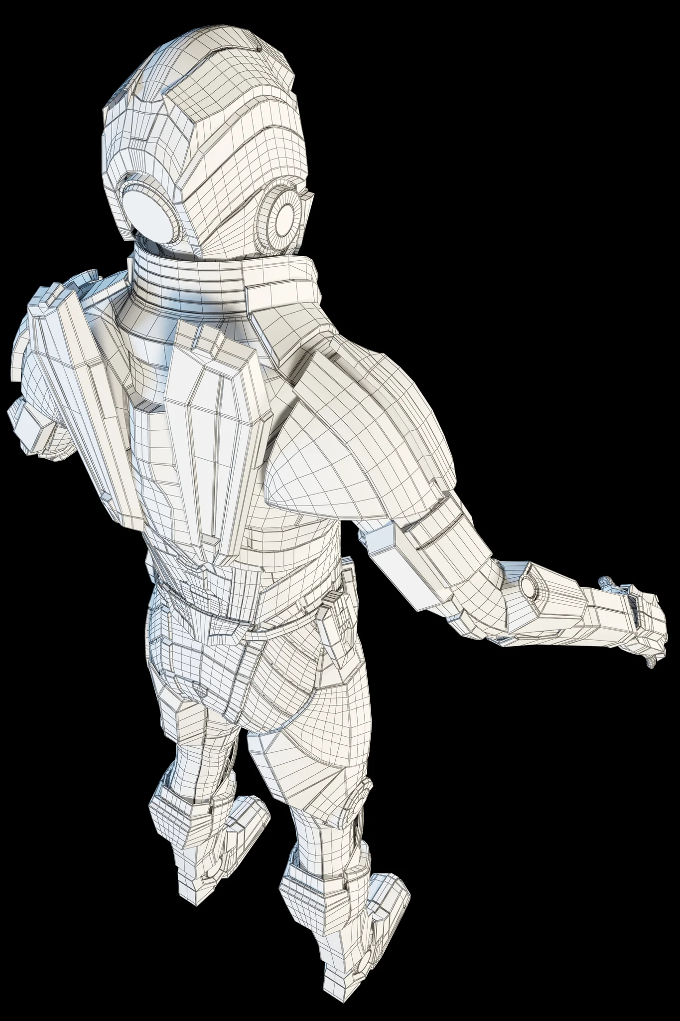 Futuristic Soldier — 3D model preview 16