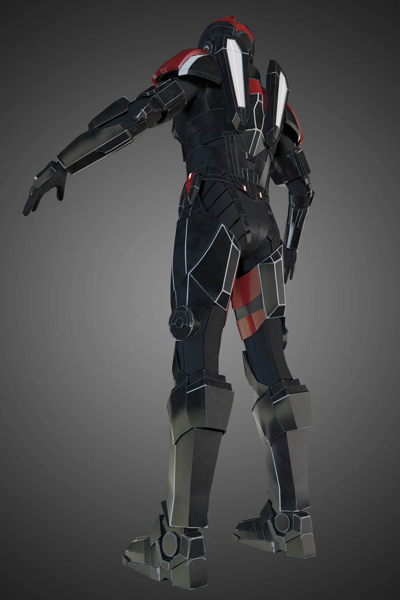 Futuristic Soldier — 3D model preview 17
