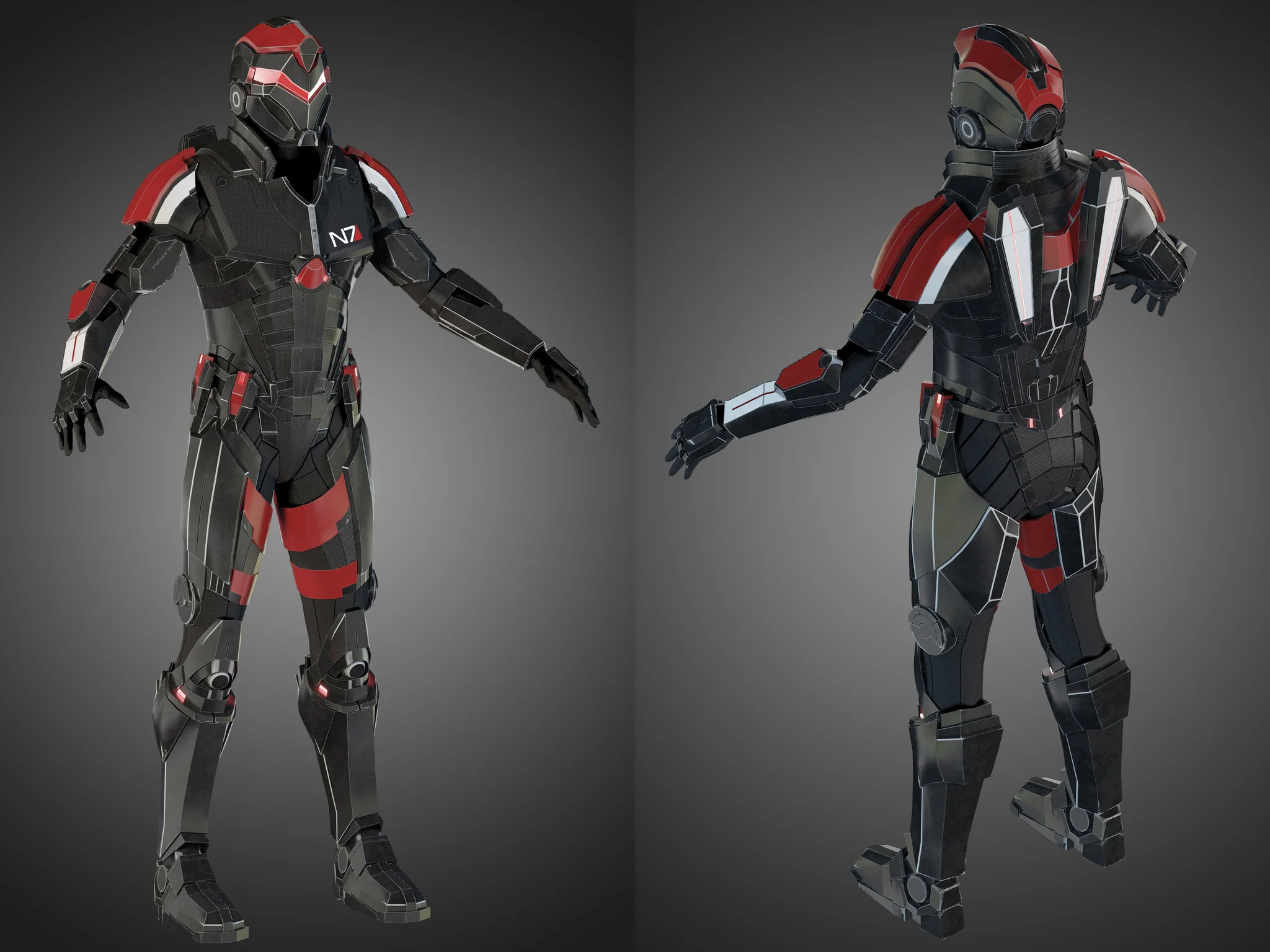 Futuristic Soldier — 3D model preview 21