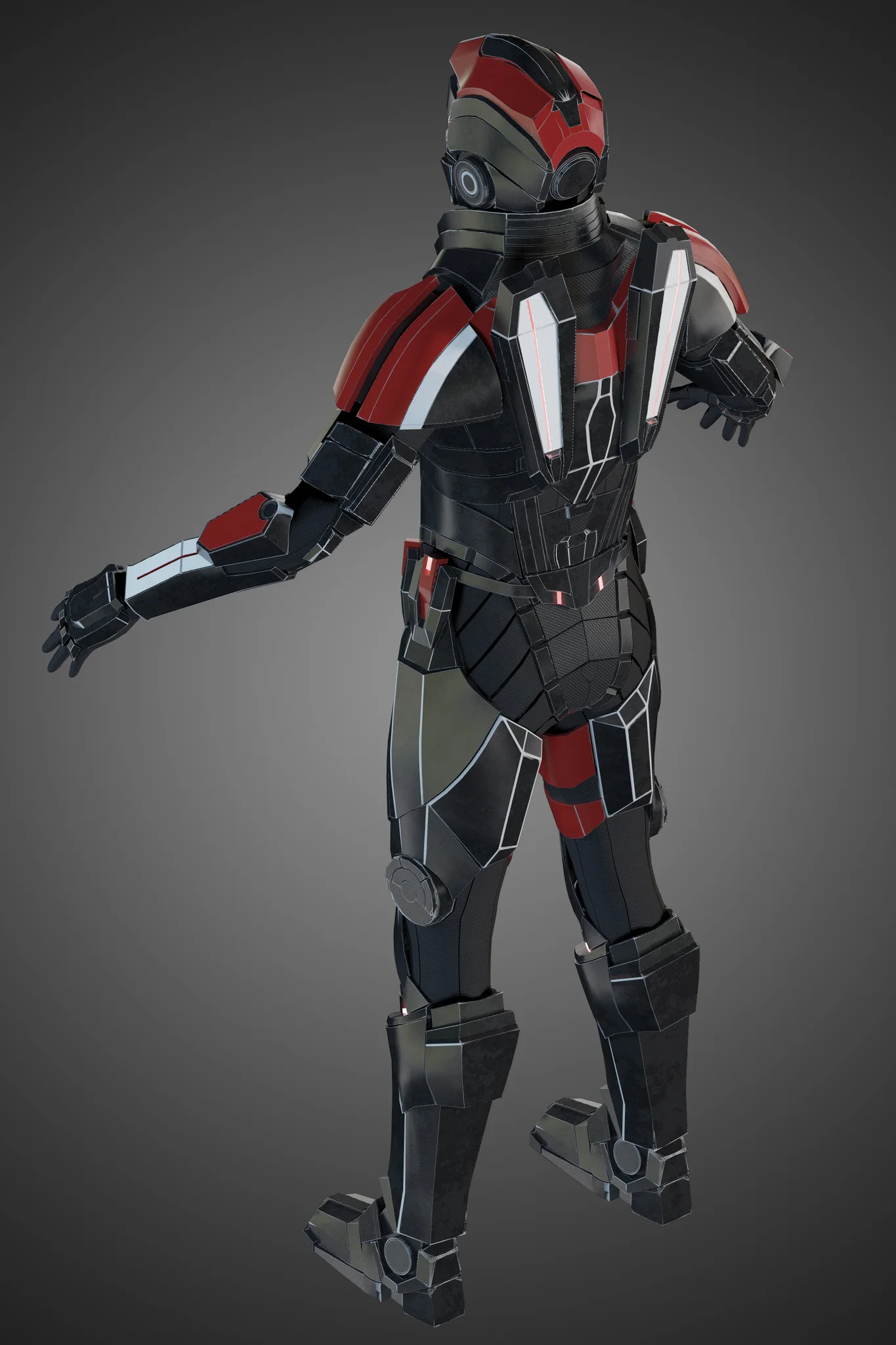 Futuristic Soldier — 3D model preview 25