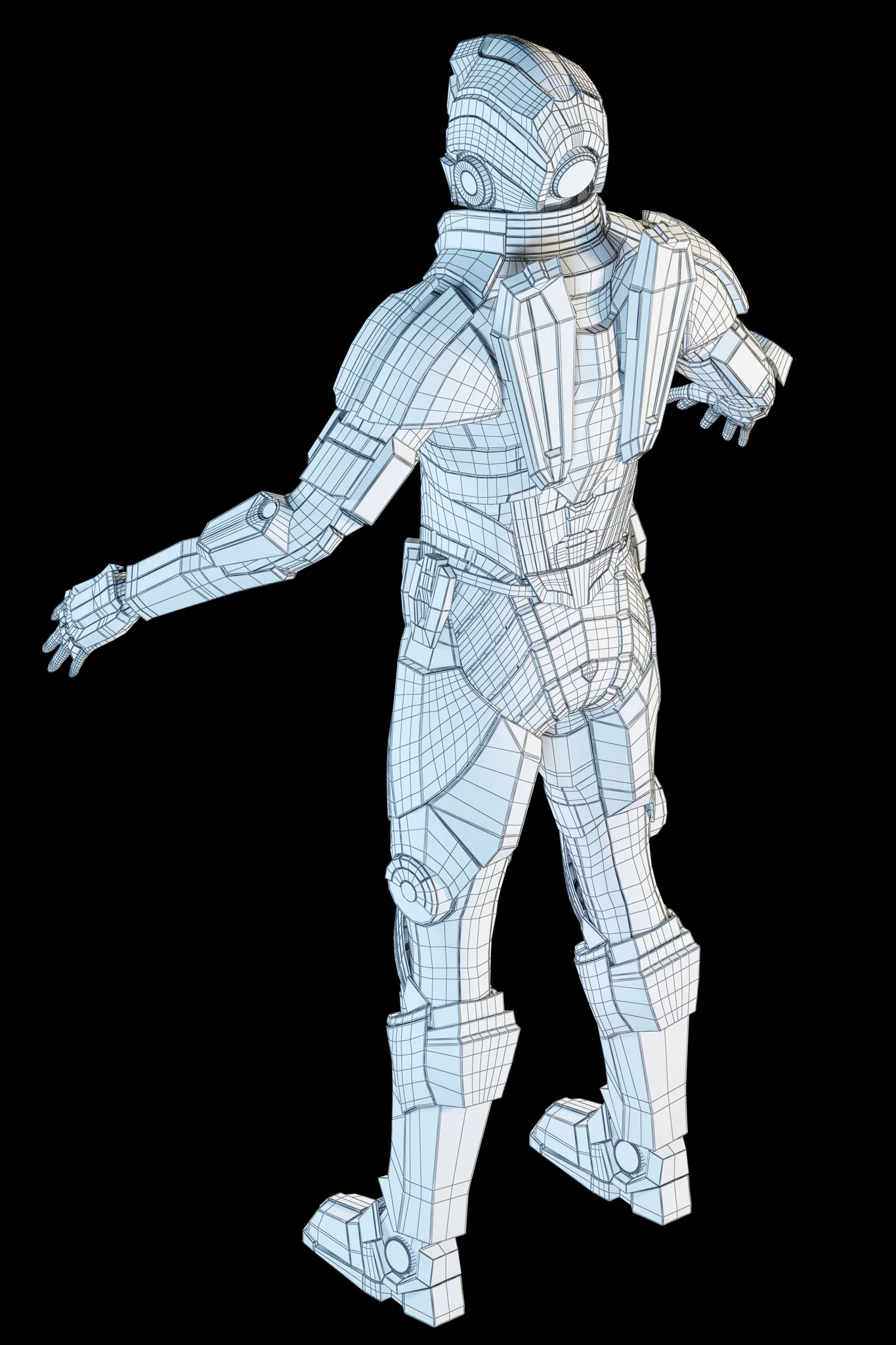 Futuristic Soldier — 3D model preview 27