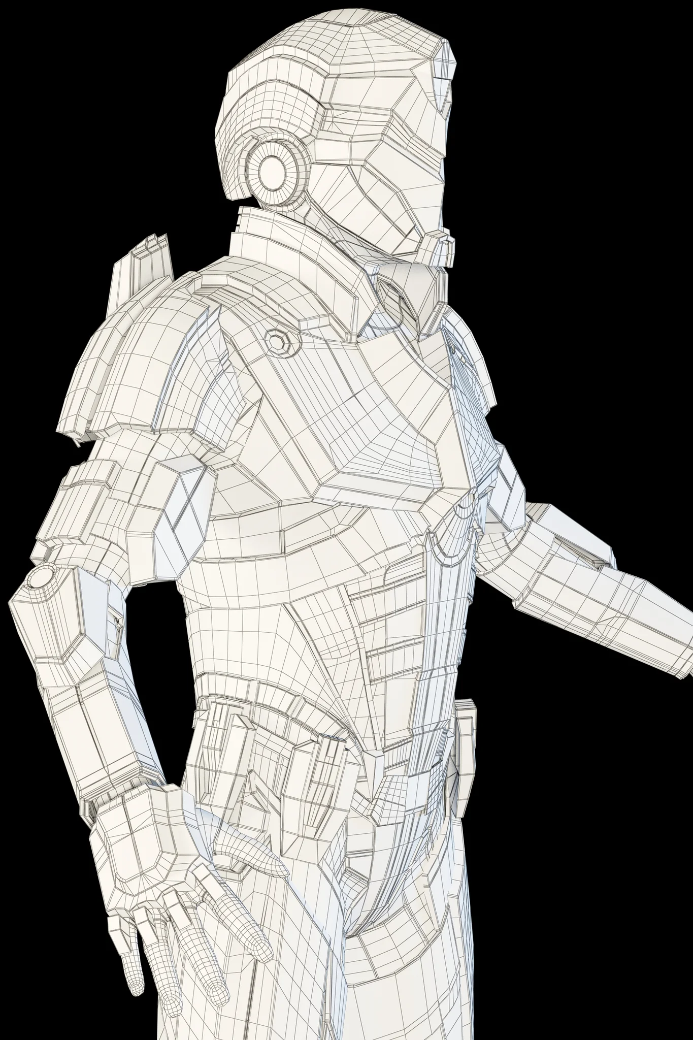 Futuristic Soldier — 3D model preview 31
