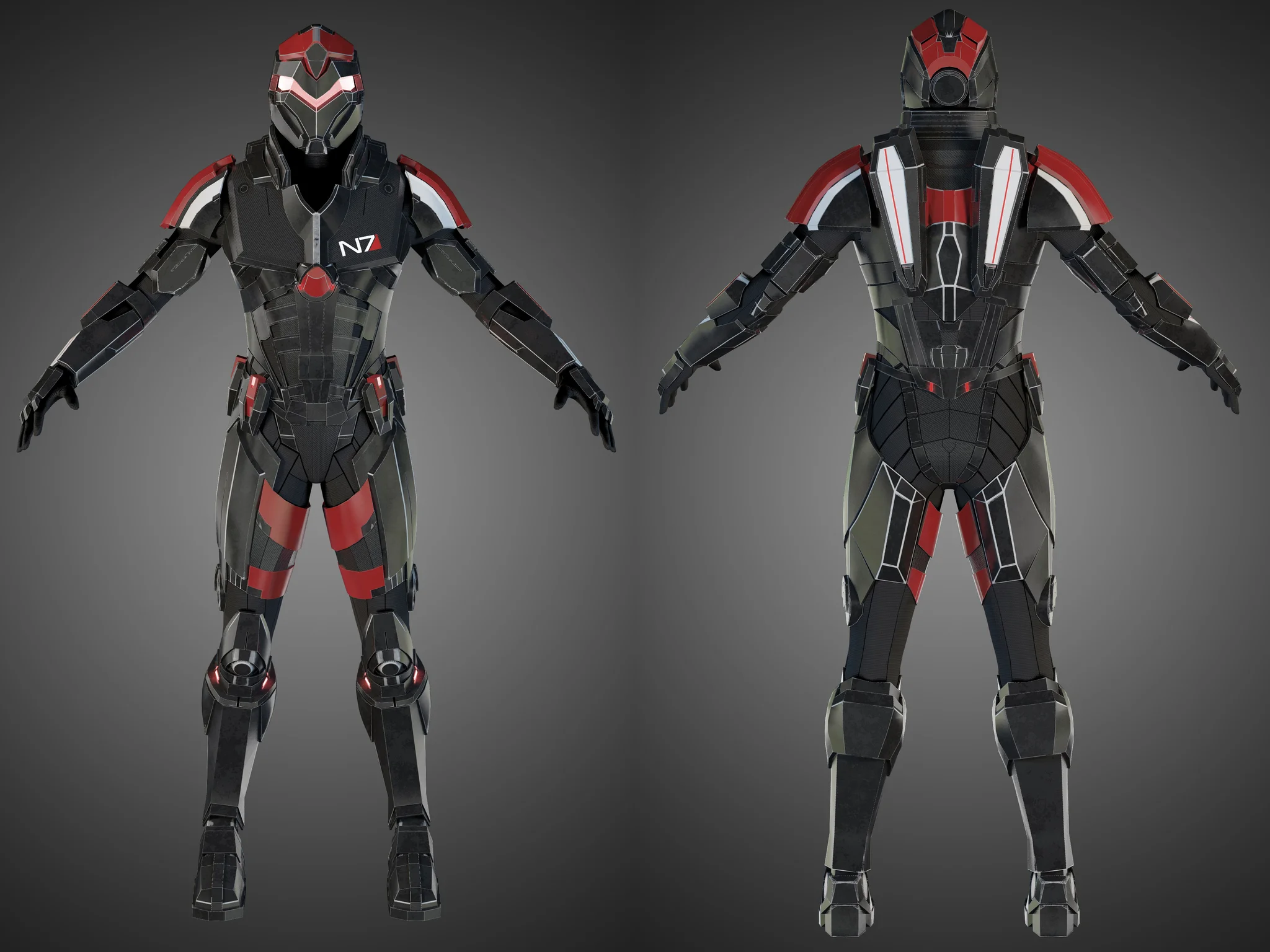Futuristic Soldier — 3D model preview 37