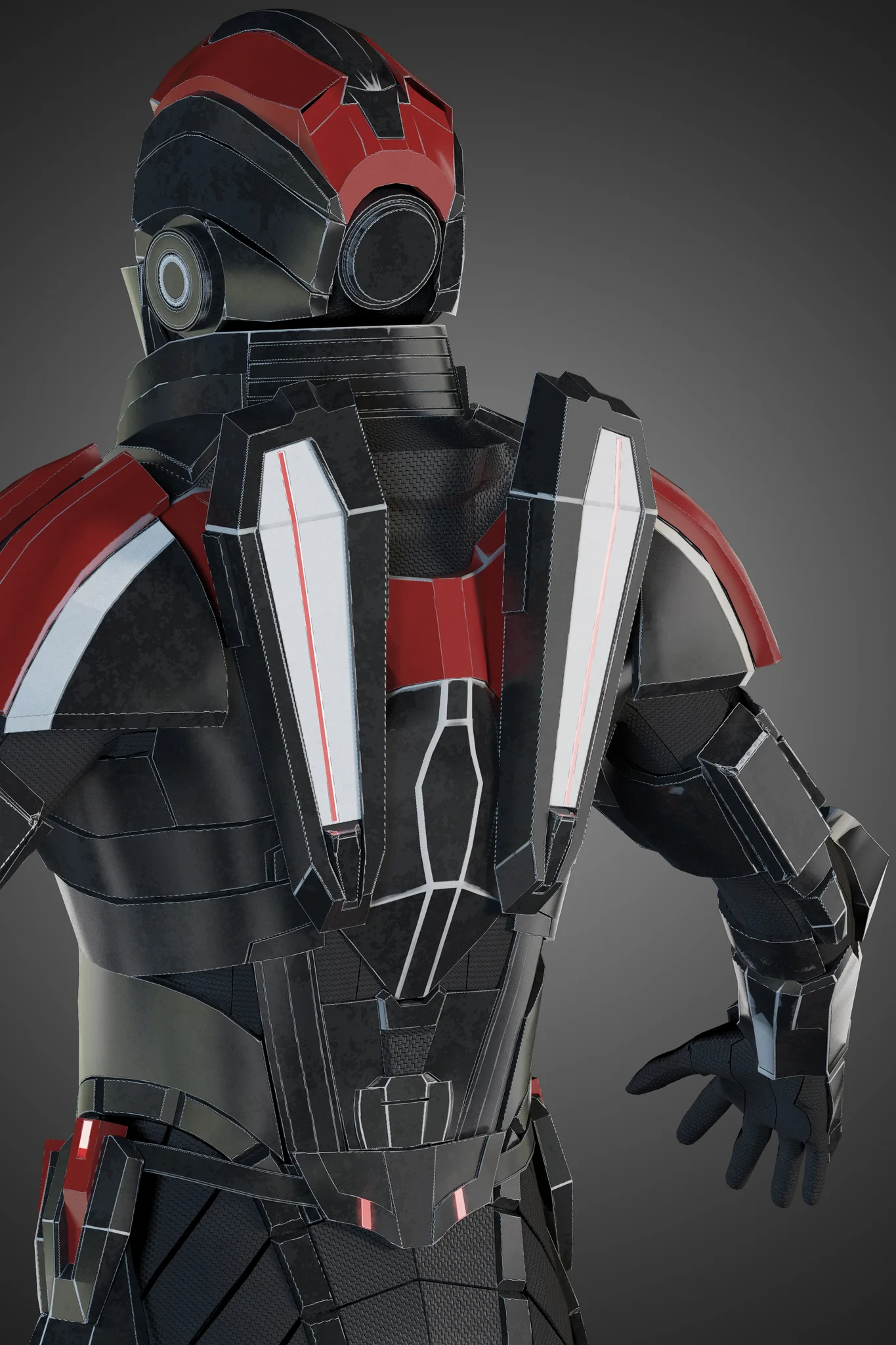 Futuristic Soldier — 3D model preview 39