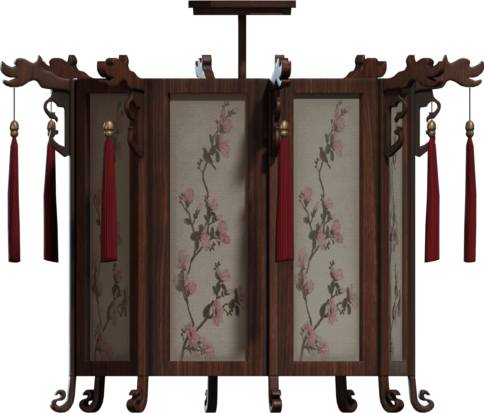Chinese Traditional Octagonal Lantern Table, 3D model preview 2