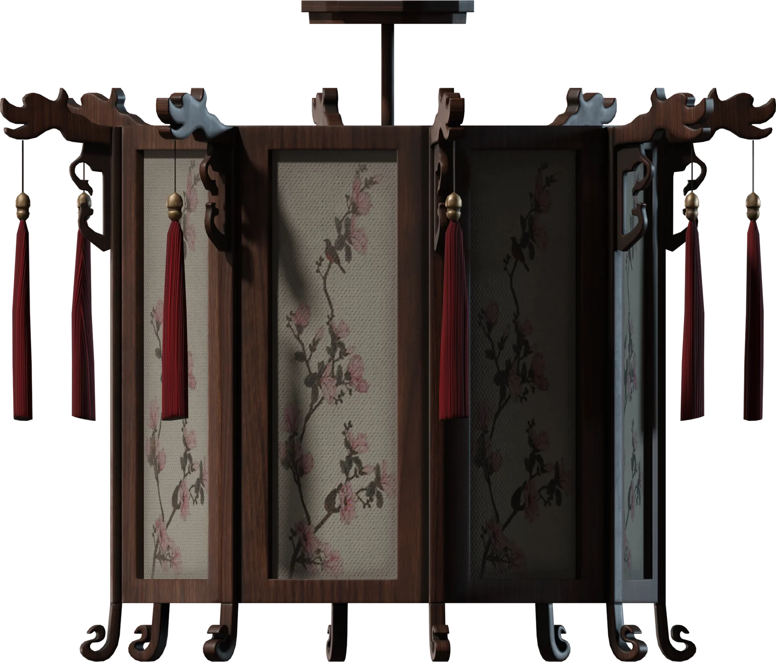 Chinese Traditional Octagonal Lantern Table, 3D model preview 3