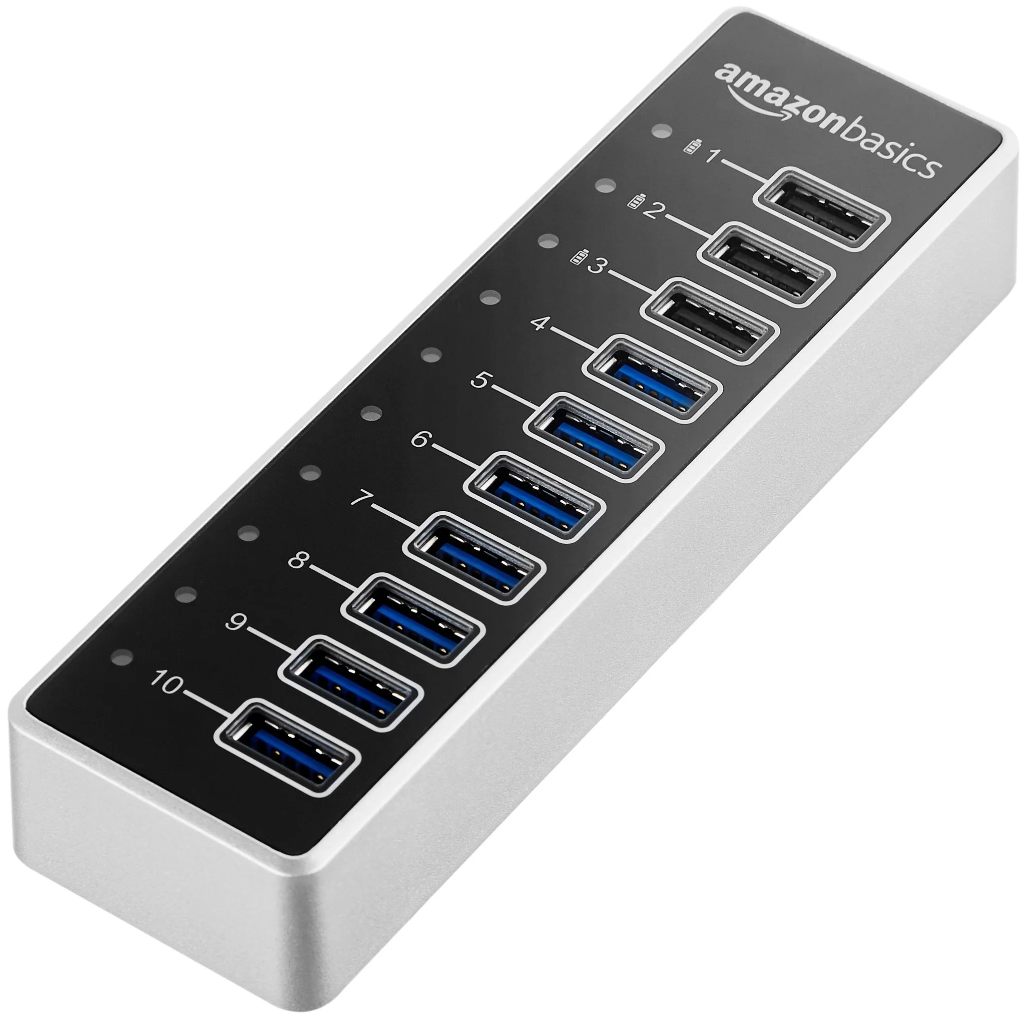 AmazonBasics 10-Port USB 3.0 Hub with Aluminum Housing