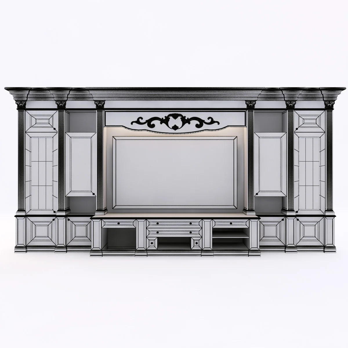 TV Wall — 3D model preview 1