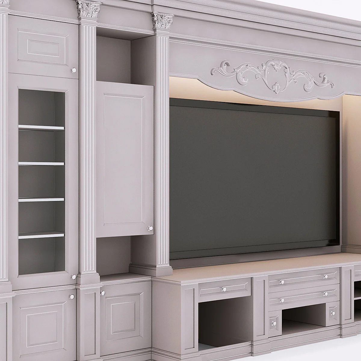 TV Wall — 3D model preview 2